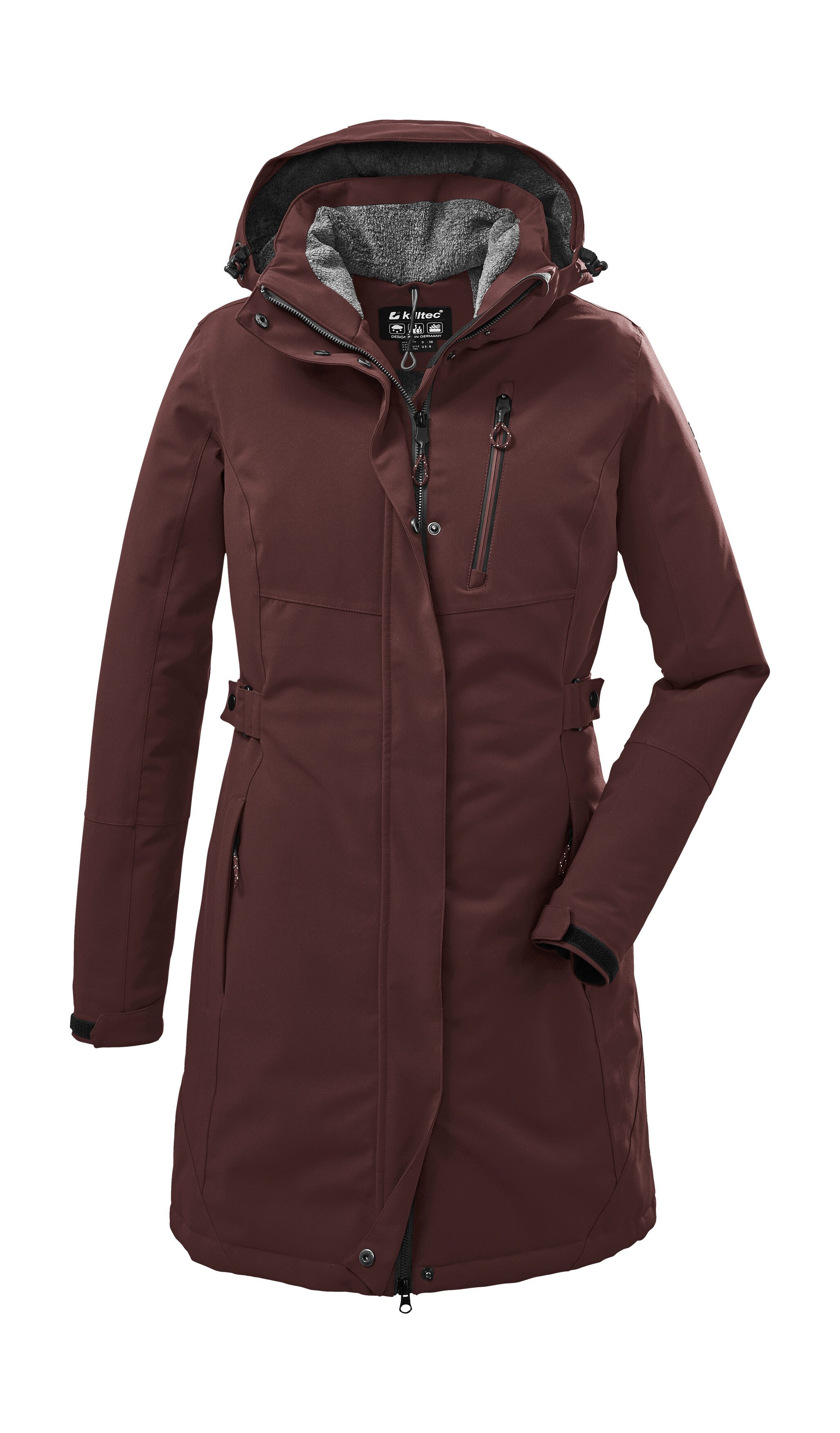 Killtec Parka KOW 165 WMN PRK Wasser- und winddichter Parka mit Teddyfleece und abnehmbarer Kapuze