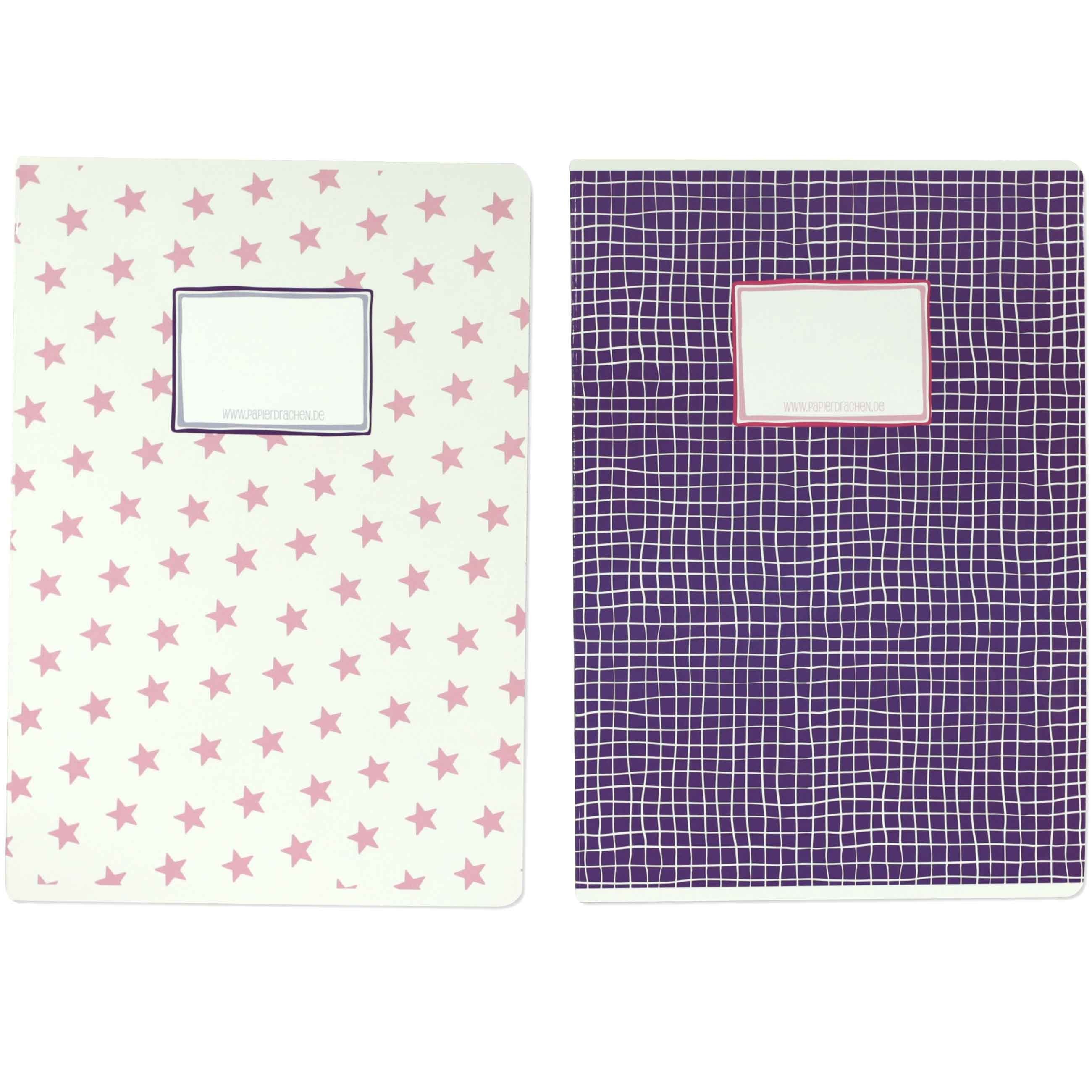 PAPIERDRACHEN Schulheft Schulhefte Set - DIN A4