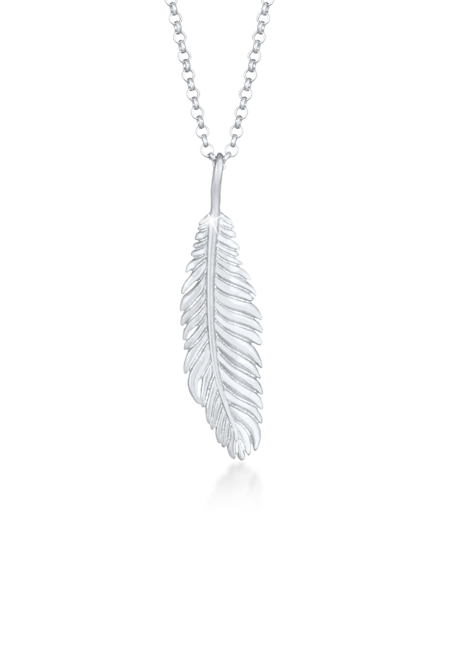 Kette mit Anhänger Herren Feder Vogel 925 Silber