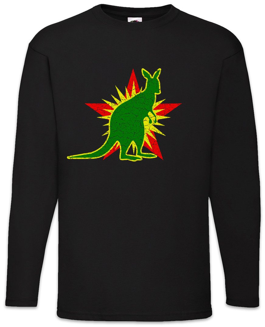 Langarmshirt Socialist Kangaroo Langarm T-Shirt Red Känguru Stern Kommunismus