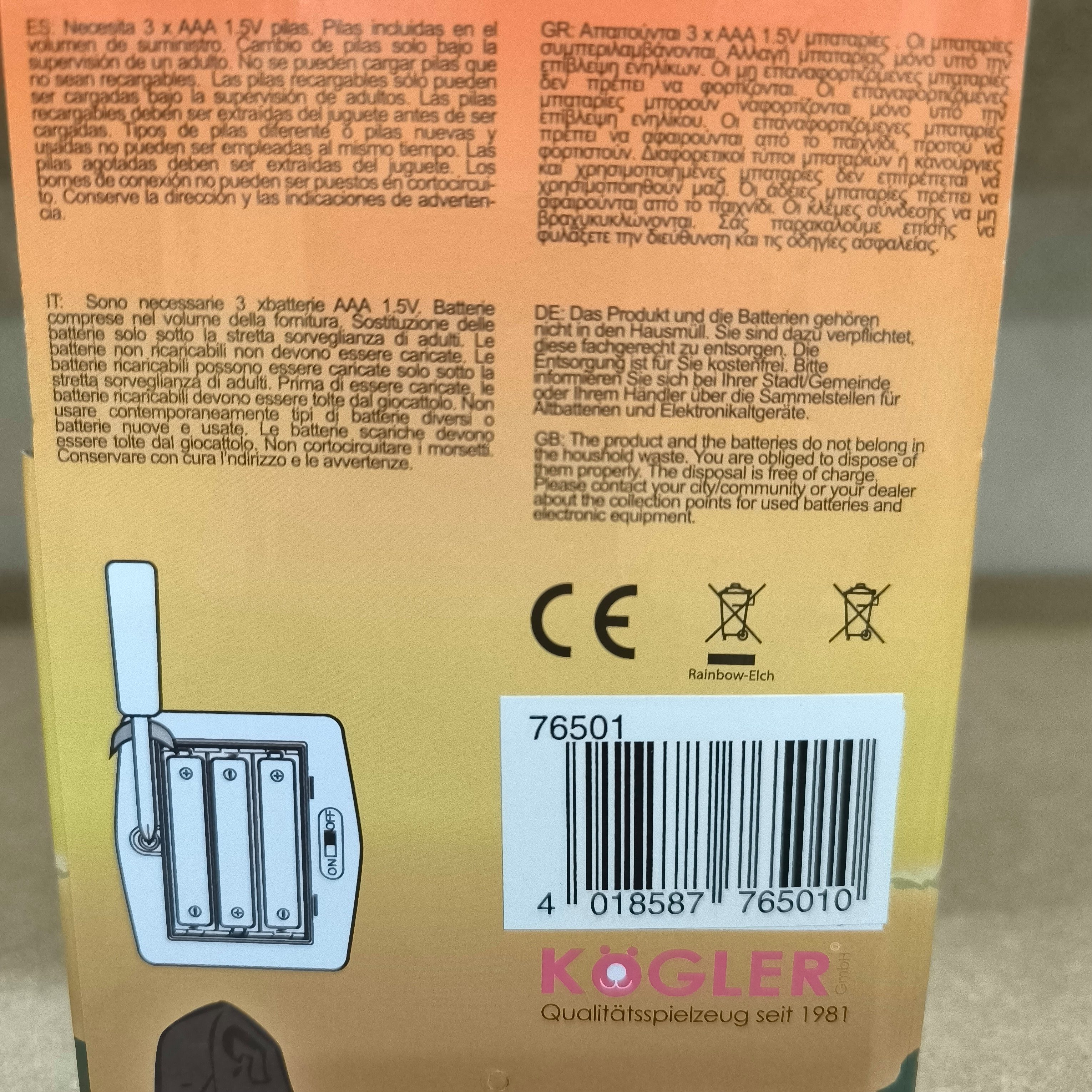 Kögler Kuscheltier Laber Schlange Stofftier mit Sprachwiedergabe