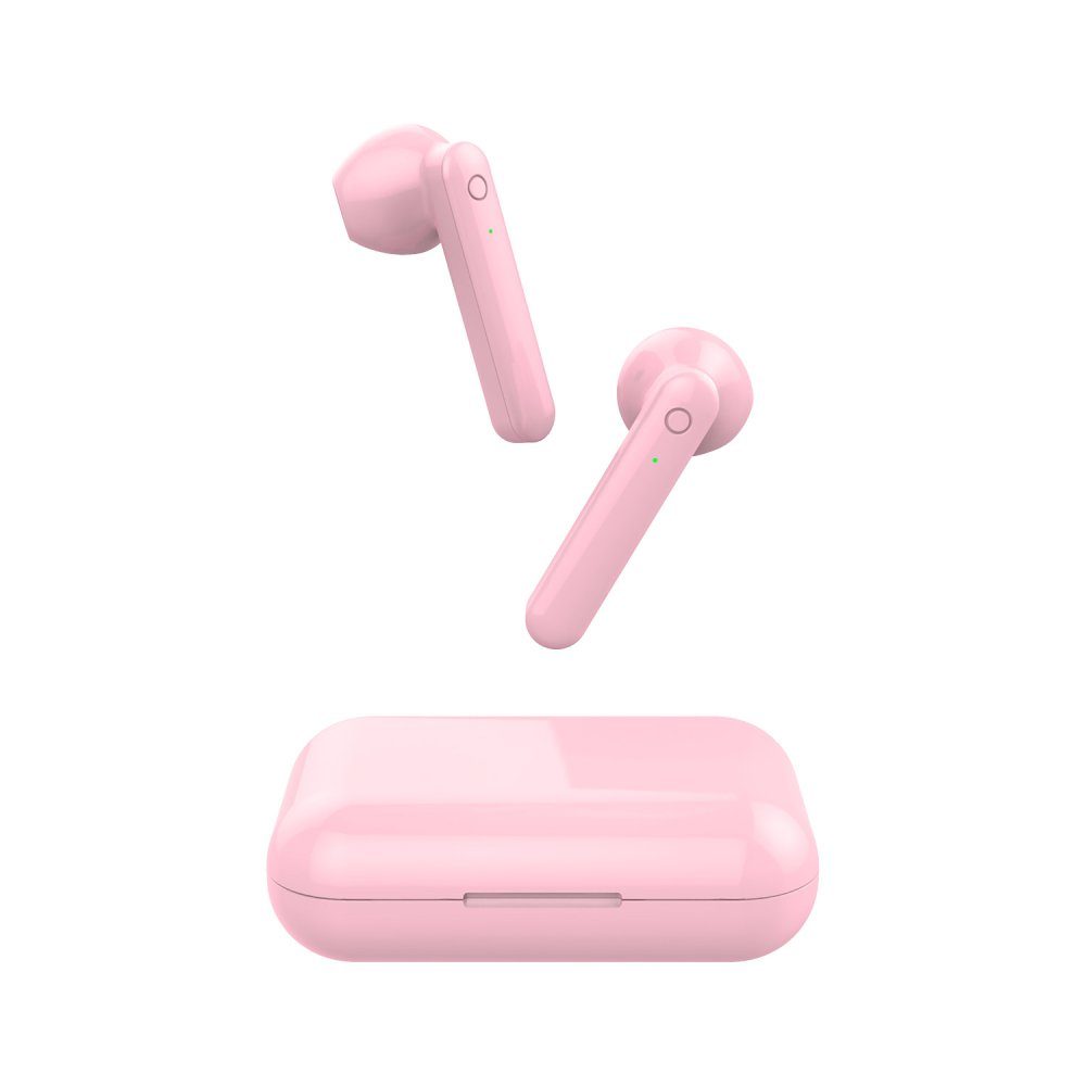 Forever Wireless In-Ear Kopfhörer aufladbarem Case mit In-Ear-Kopfhörer Pink wireless Headset In-Ear