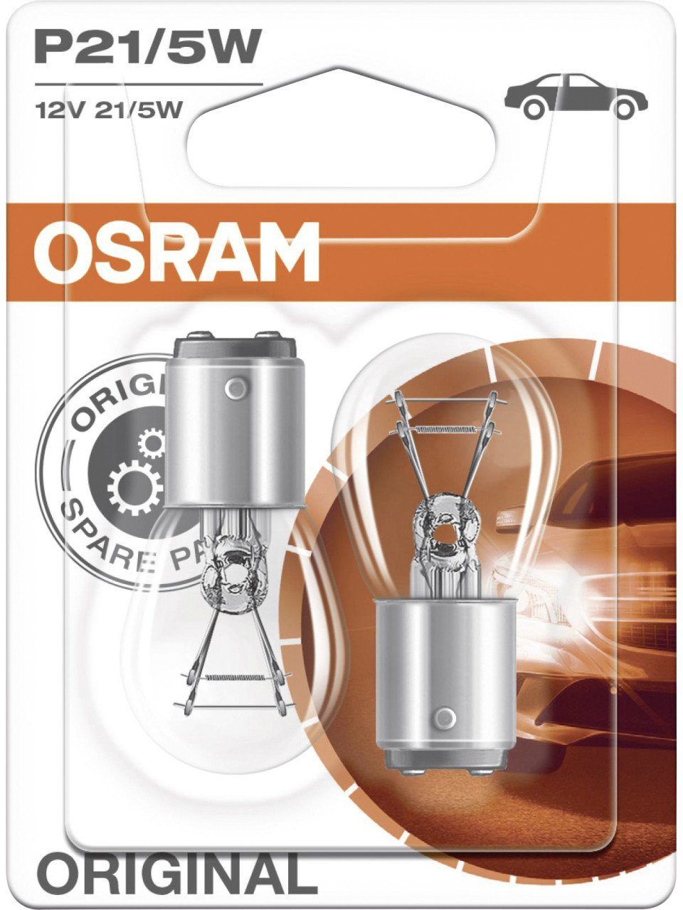 Osram KFZ-Ersatzleuchte Osram Original P21 Sonderlampe 12V 5W