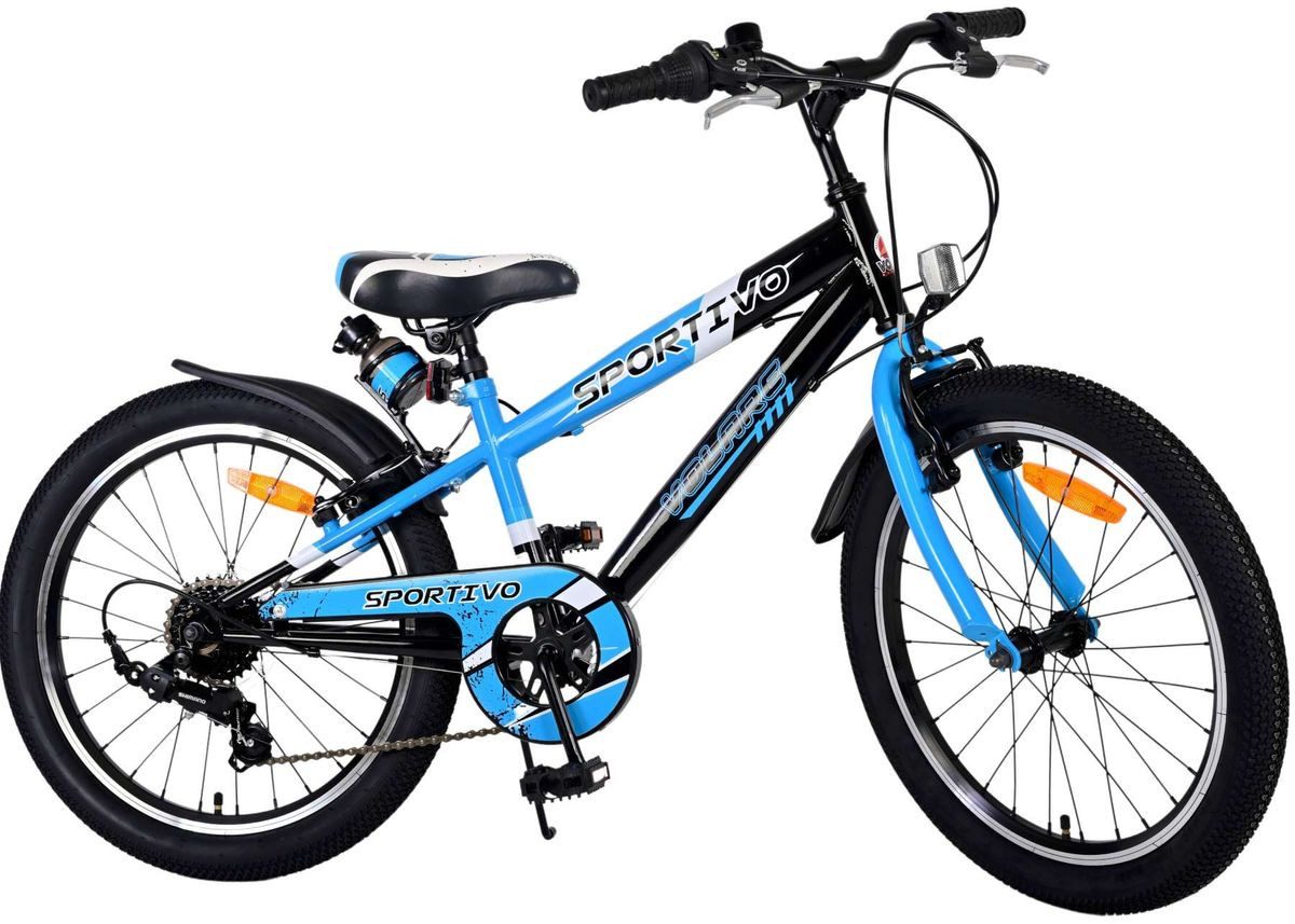 Volare Kinderfahrrad 20 Zoll Kinder Fahrrad Kinderfahrrad Rad Bike 7 Gang Sportivo Bl 22112, 7 Gang Shimano, Kettenschaltung, Seitenständer, Schutzbleche, Trinkflasche, Klingel