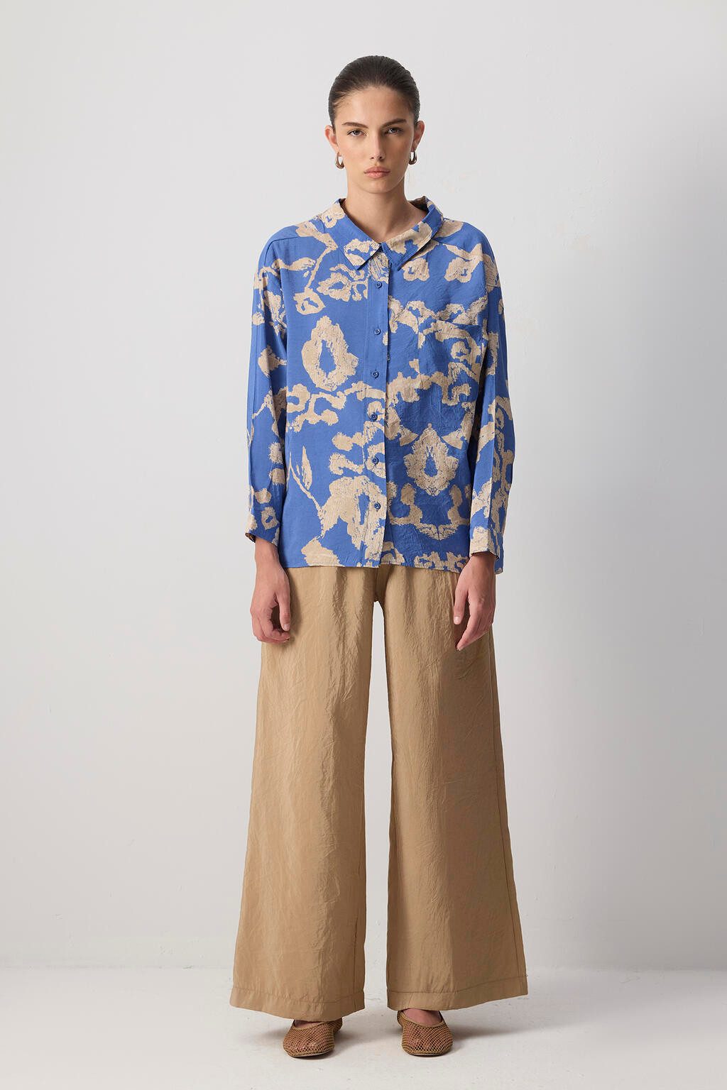 touche prive Hemdbluse Gemustertes Viskosehemd