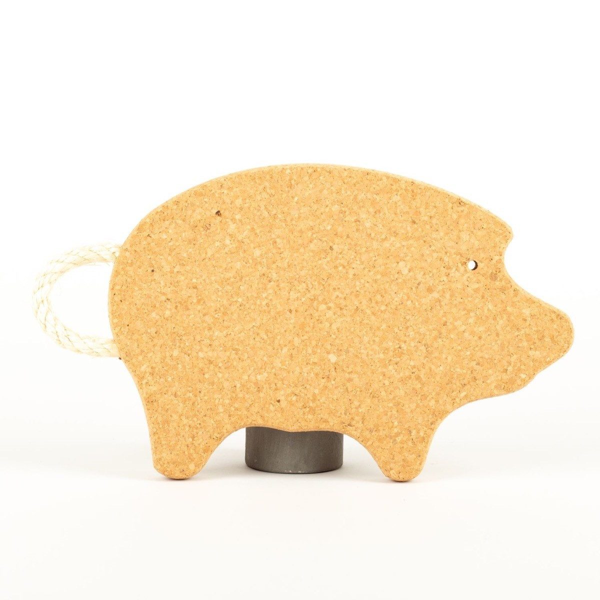 INNA-Glas Glasuntersetzer Schwein Untersetzer aus Presskork Rudi, Natur, 32x18,5x2cm