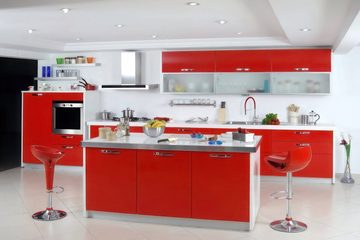 KOLMAN Küchenarmatur KAMELEON Wasserhahn Mischbatterie für Küche in Rot