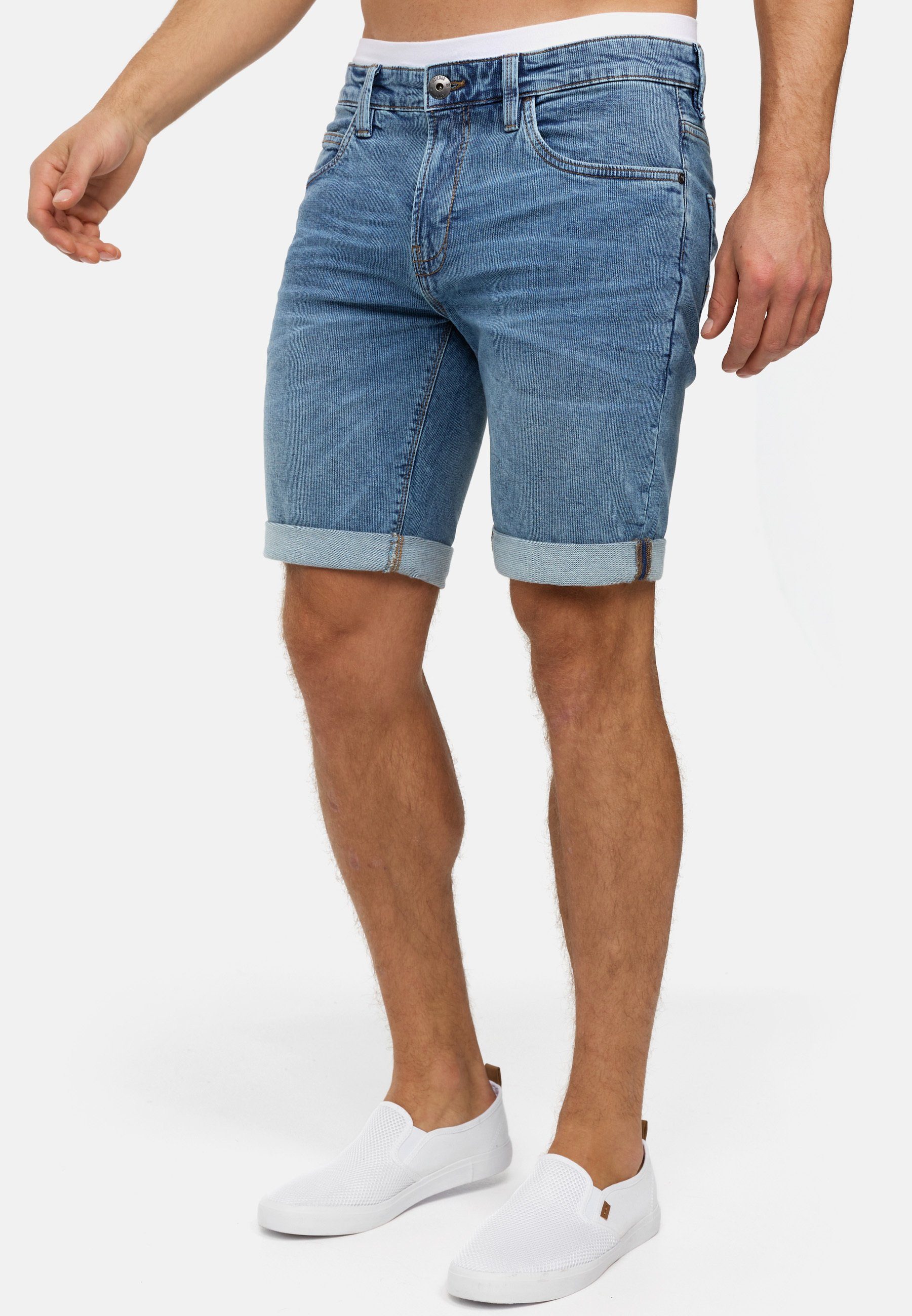 INDICODE Jeansshorts Herren INDanny Jeans Shorts Herrenshorts aus elastischer Baumwoll-Qualität – Bild 4 von 5