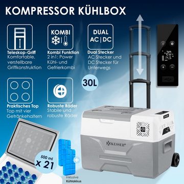 KESSER Thermobehälter, Kompressor Kühlbox elektrisch Gefrierbox, Mit APP-Steuerung