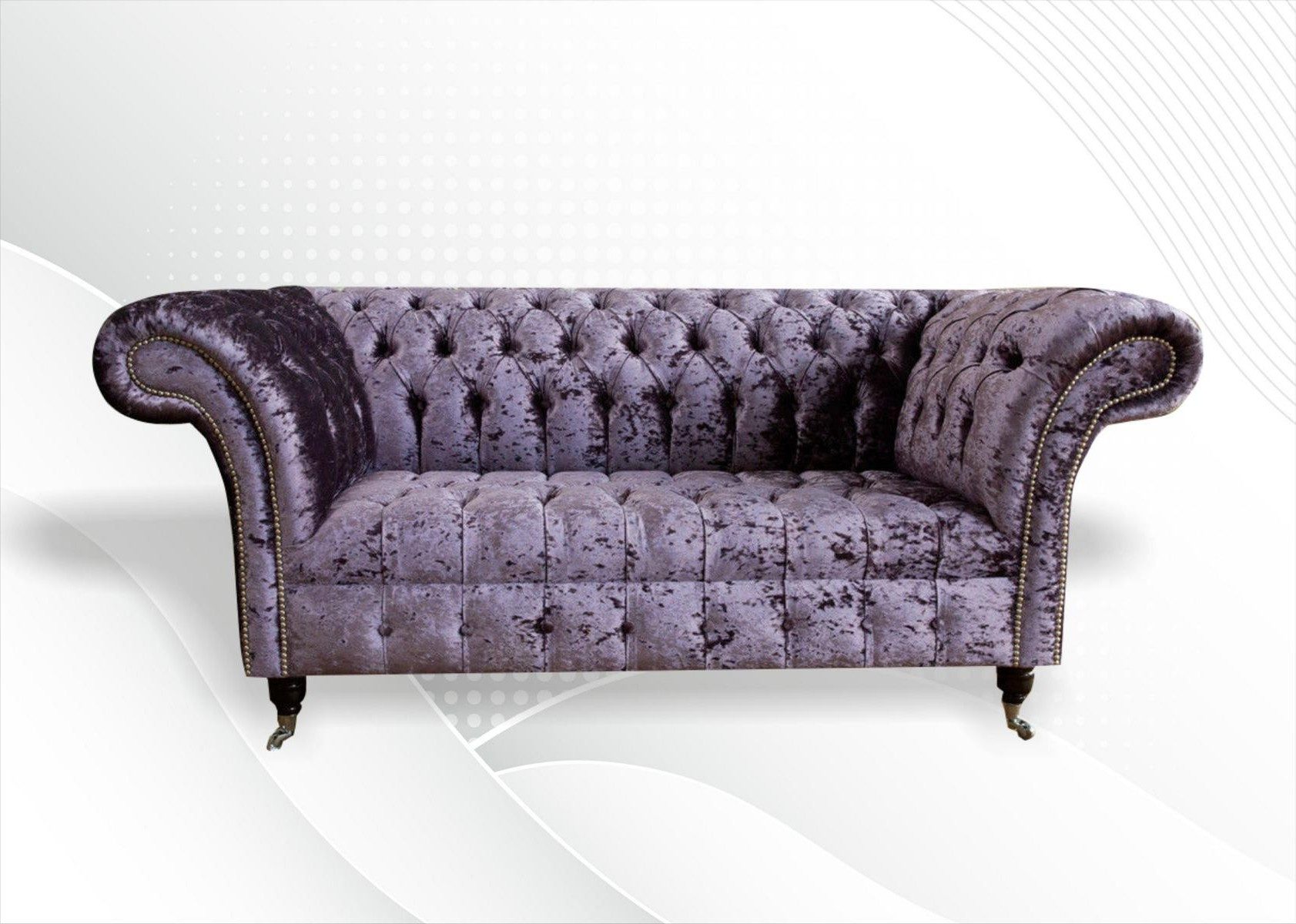 Xlmoebel Chesterfield-Sofa Zweisitzer Sofa aus Samt mit Polsterung in elegantem Design, Sofa 1 Teile, Made in Europa