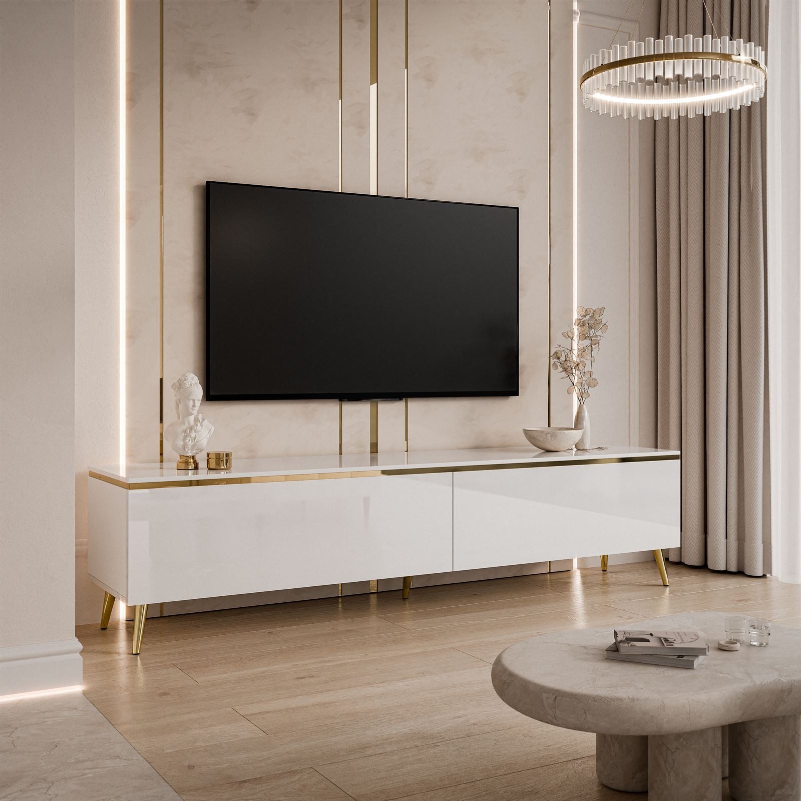 Lookway Lowboard AURORA auf Beinen TV-Schrank günstig online kaufen