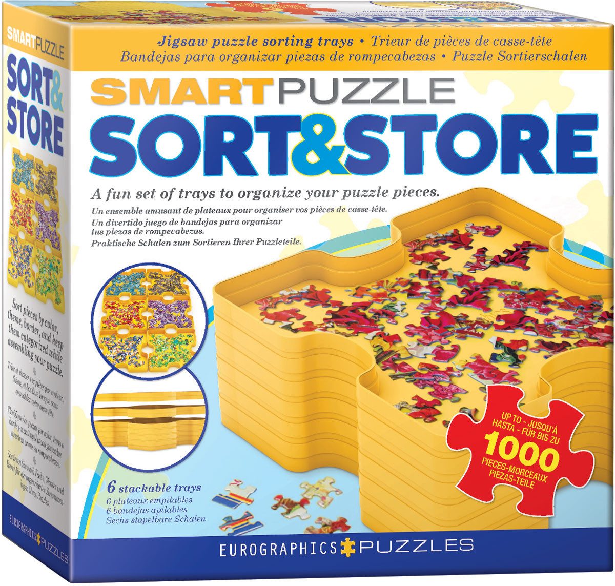 Puzzle Puzzle Zubehör Puzzleteil Sortieschalen 6er Set, stapelbar, Puzzleteile