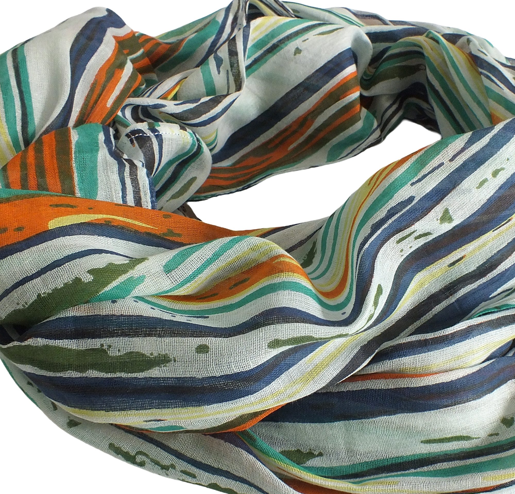 Tamaris Loop Tamaris Scarf, (1-St. 1-teilig), Damen Loop-Schal Ethno-Look Streifen