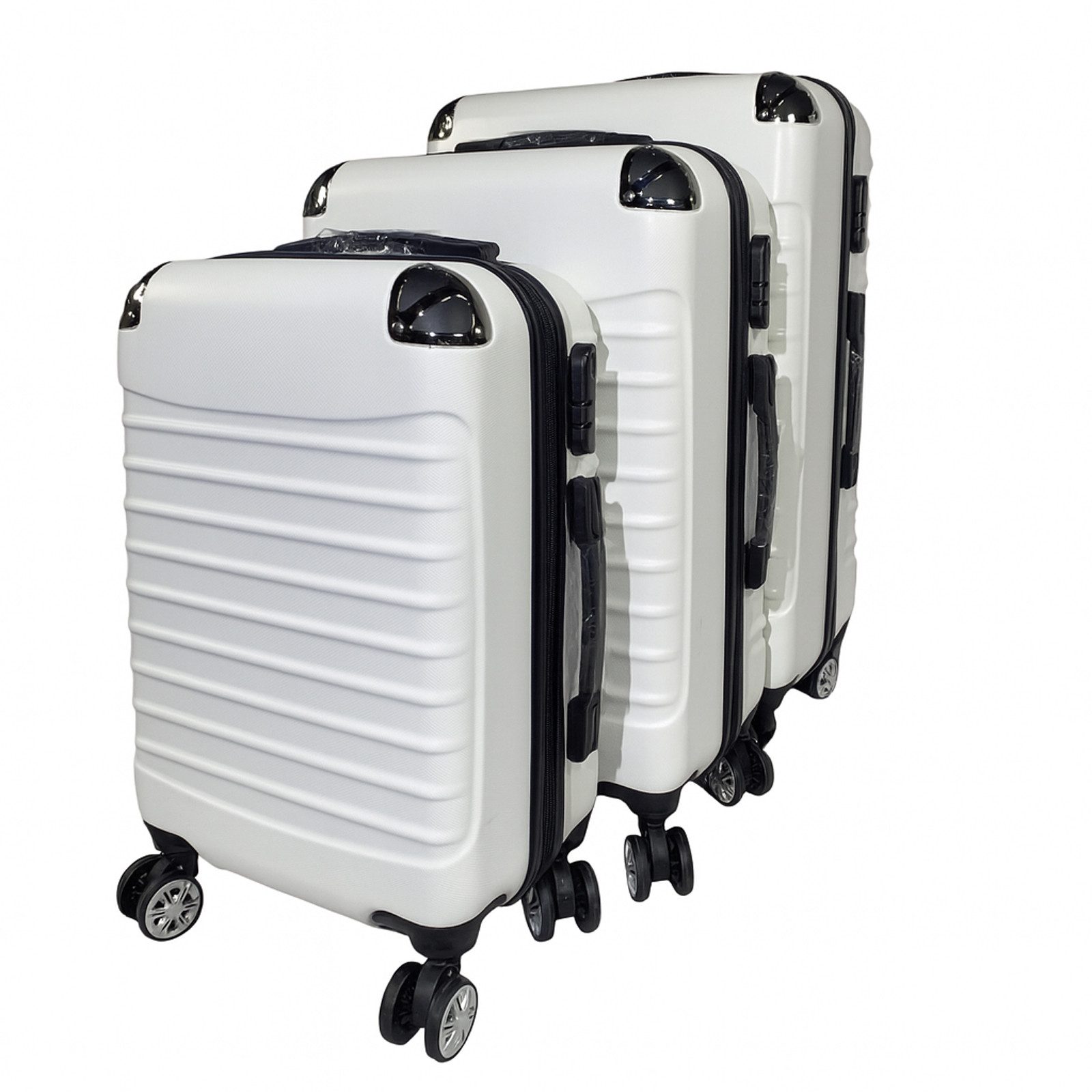 HTI-Living Kofferset 3-teiliges Hartschalen-Kofferset Wave, 4 Rollen, (Set, 3 Koffer in verschiedenen Größen), 20" 24" 28"