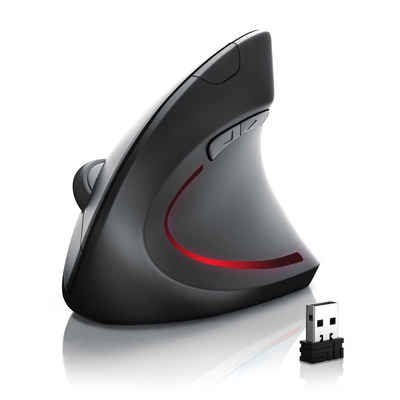 CSL ergonomische Maus (Funk, kabellose vertikale Mouse, Vorbeugung gegen Mausarm / Tennisarm (RSI)