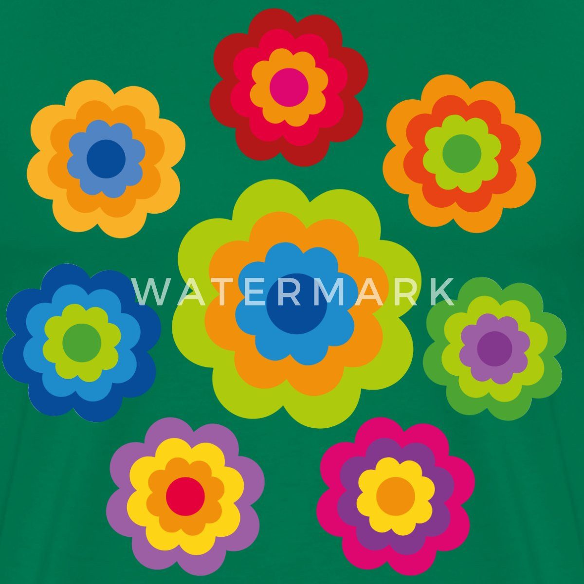 Spreadshirt T-Shirt 70er Jahre Hippie Flower günstig online kaufen