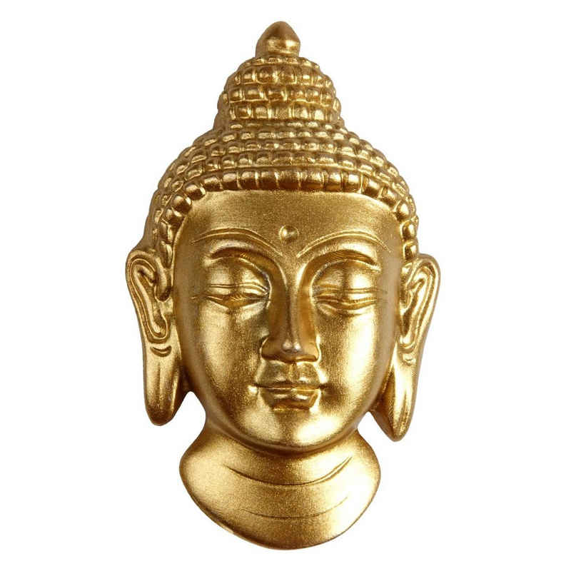 Buddhapur Magnet Suna - goldener Buddhakopf (1-St., 1 Magnet), Handarbeit aus Nepal