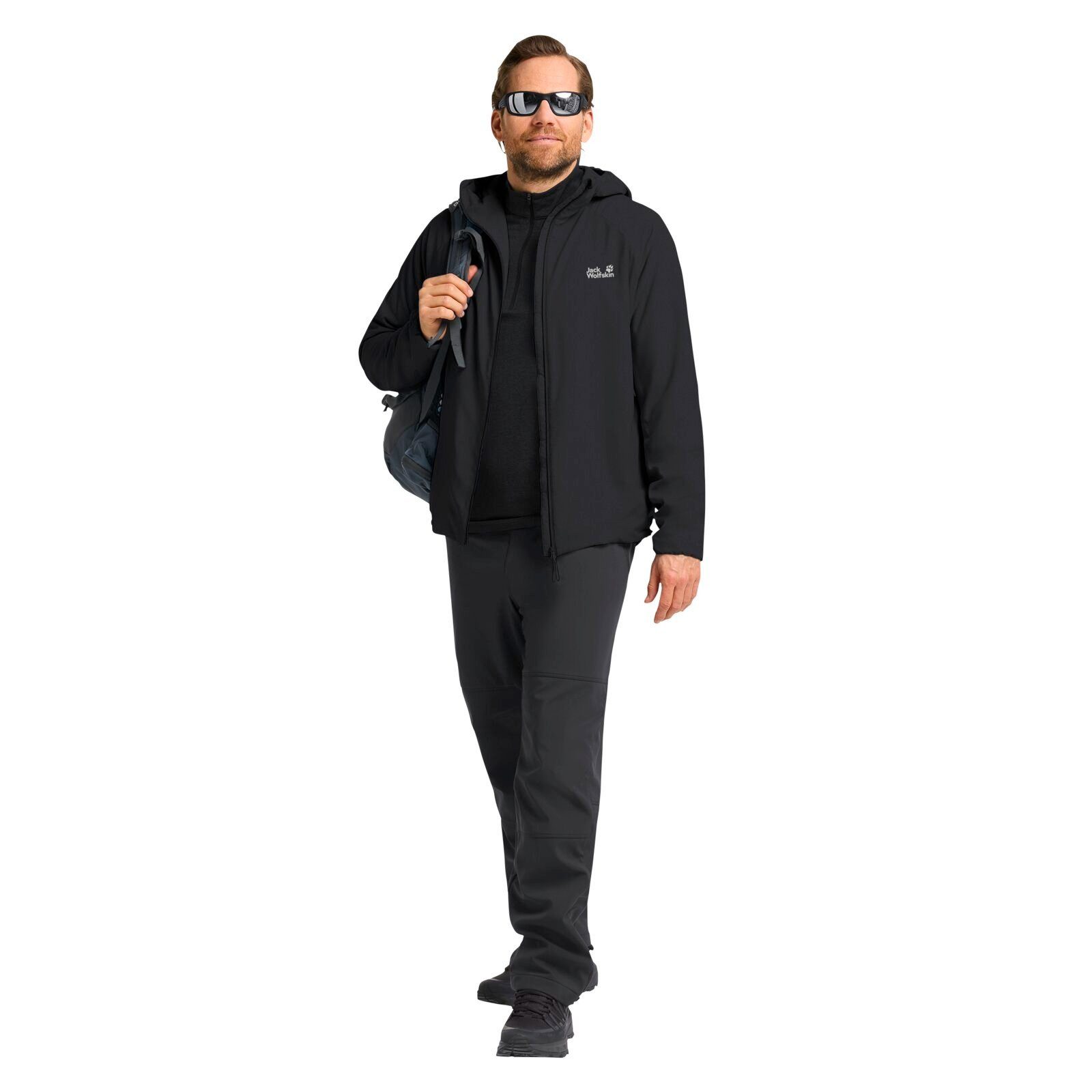 Jack Wolfskin Funktionsjacke Wanderjacke Prelight Insulated (winddicht, warm) schwarz Herren