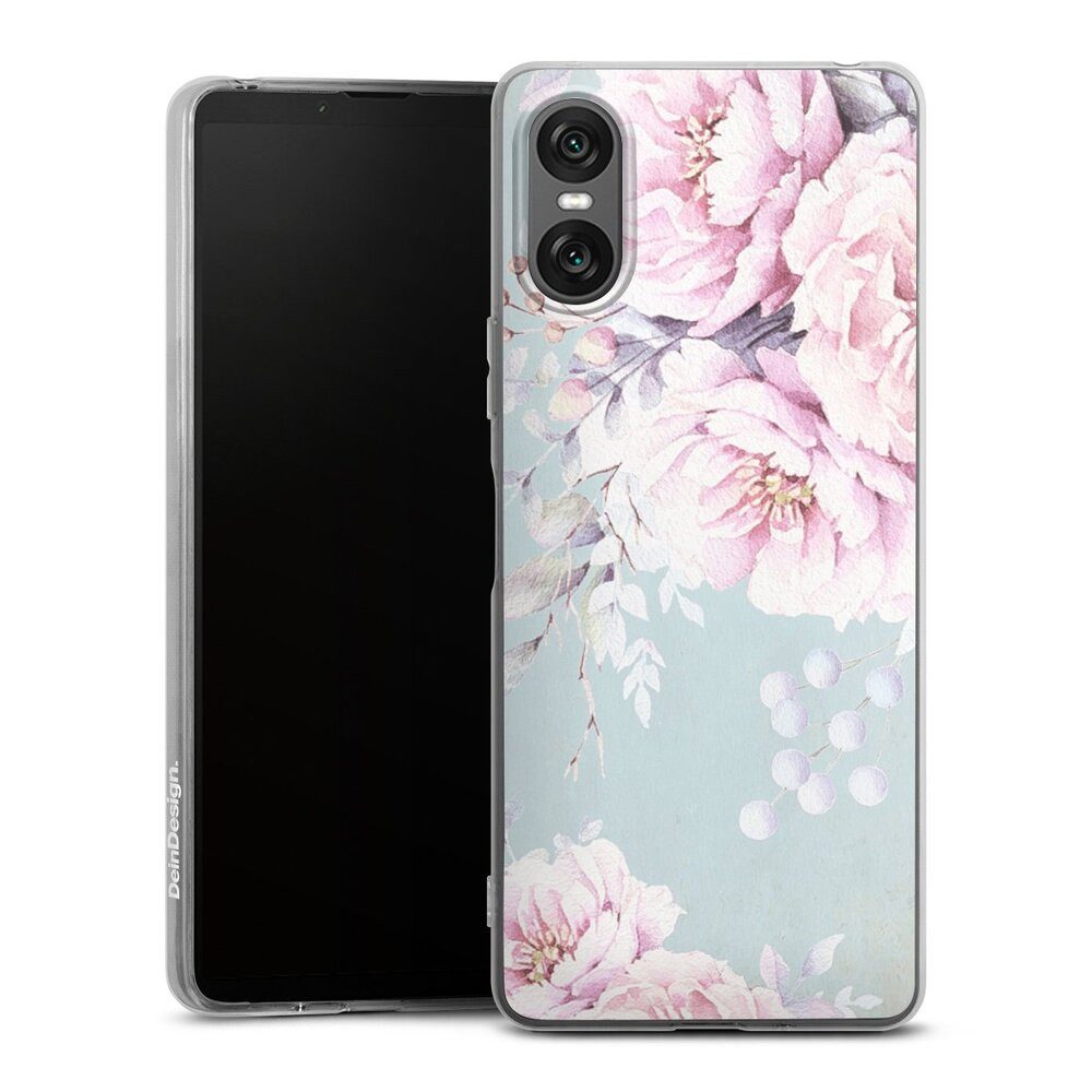 DeinDesign Handyhülle Blume Pastell Wasserfarbe Watercolour Flower, Sony Xperia 10 VI Silikon Hülle Bumper Case Handy Schutzhülle