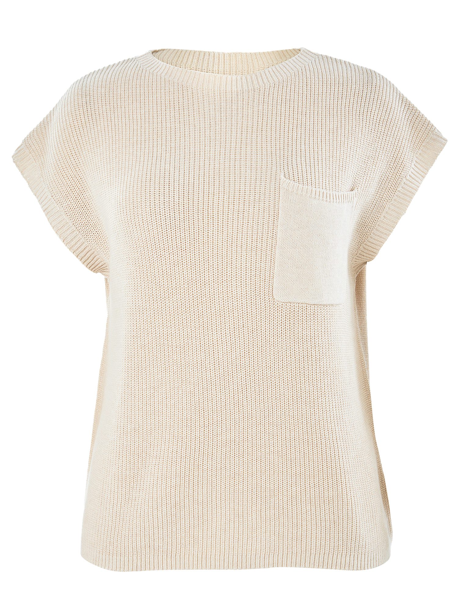 Kurzarmpullover Damen Trendige Pullover Tops aus Rippstrick