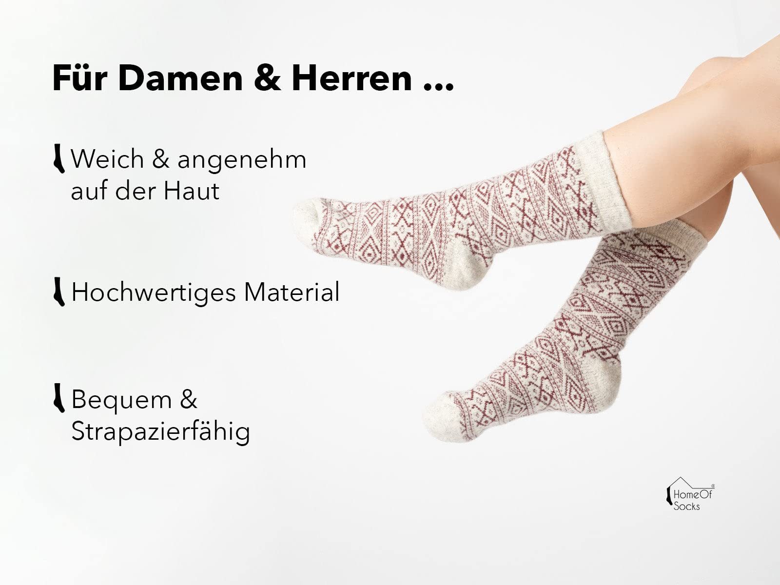 HomeOfSocks Norwegersocken 80% Wollsocken Norwegen Flagge Dicke Socken Hyggelig Warm 80% Wollanteil Norwegischem Design