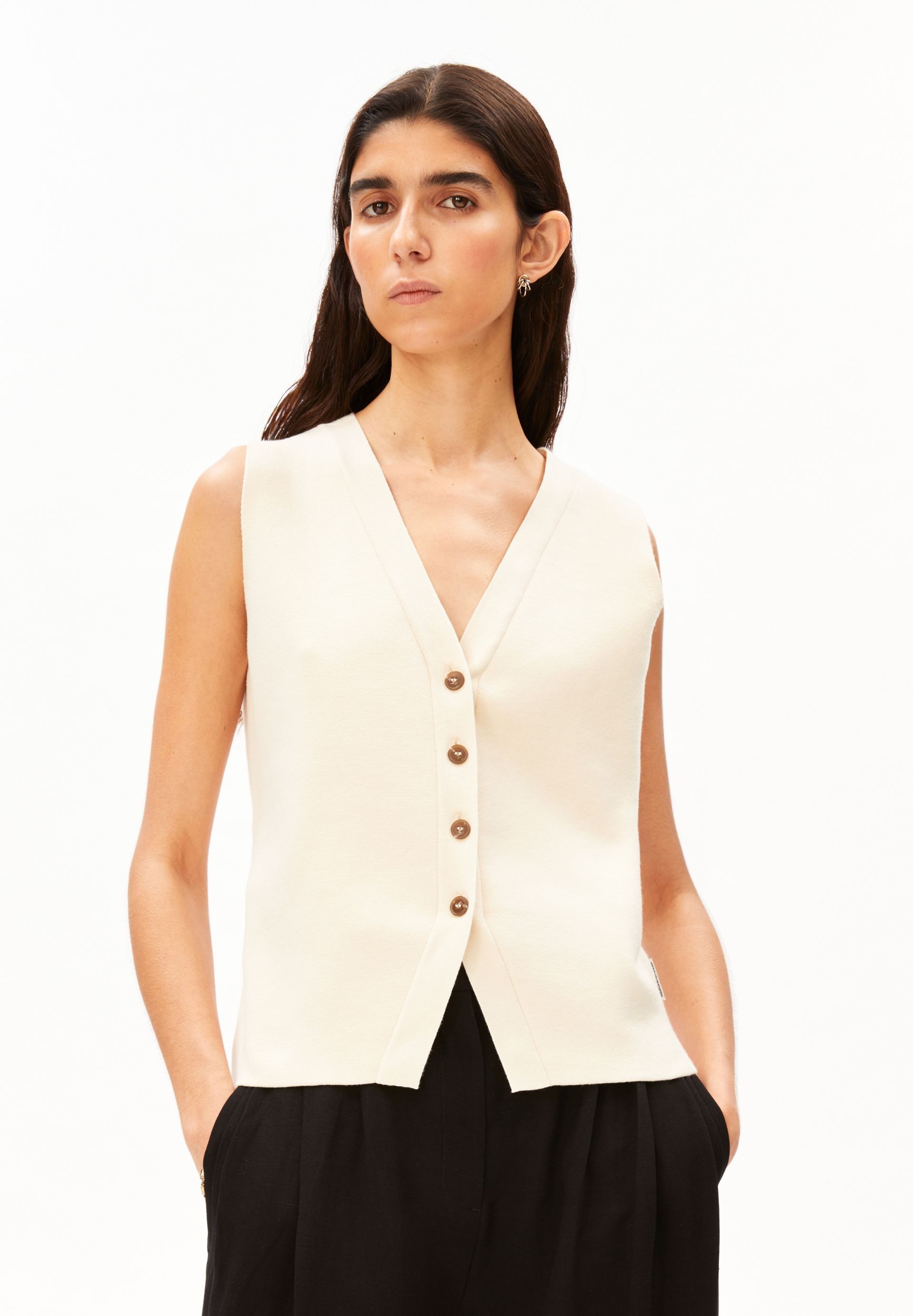 Armedangels Strickweste COMPACT BUTTONED Bio-Baumwoll-Mix