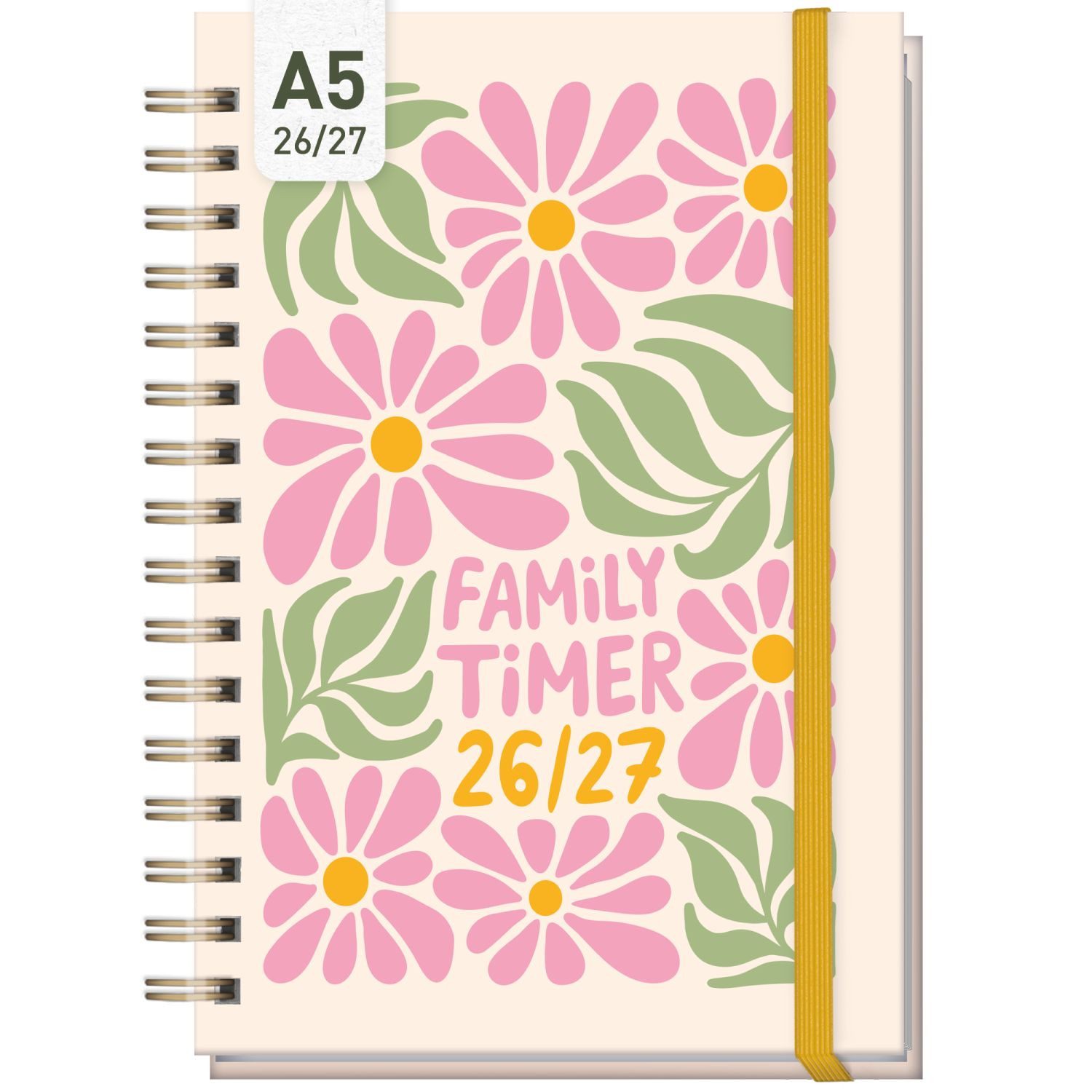 Häfft Terminkalender Family-Timer 2026/2027 / 17 Monate / A5, Wire-O-Bindung