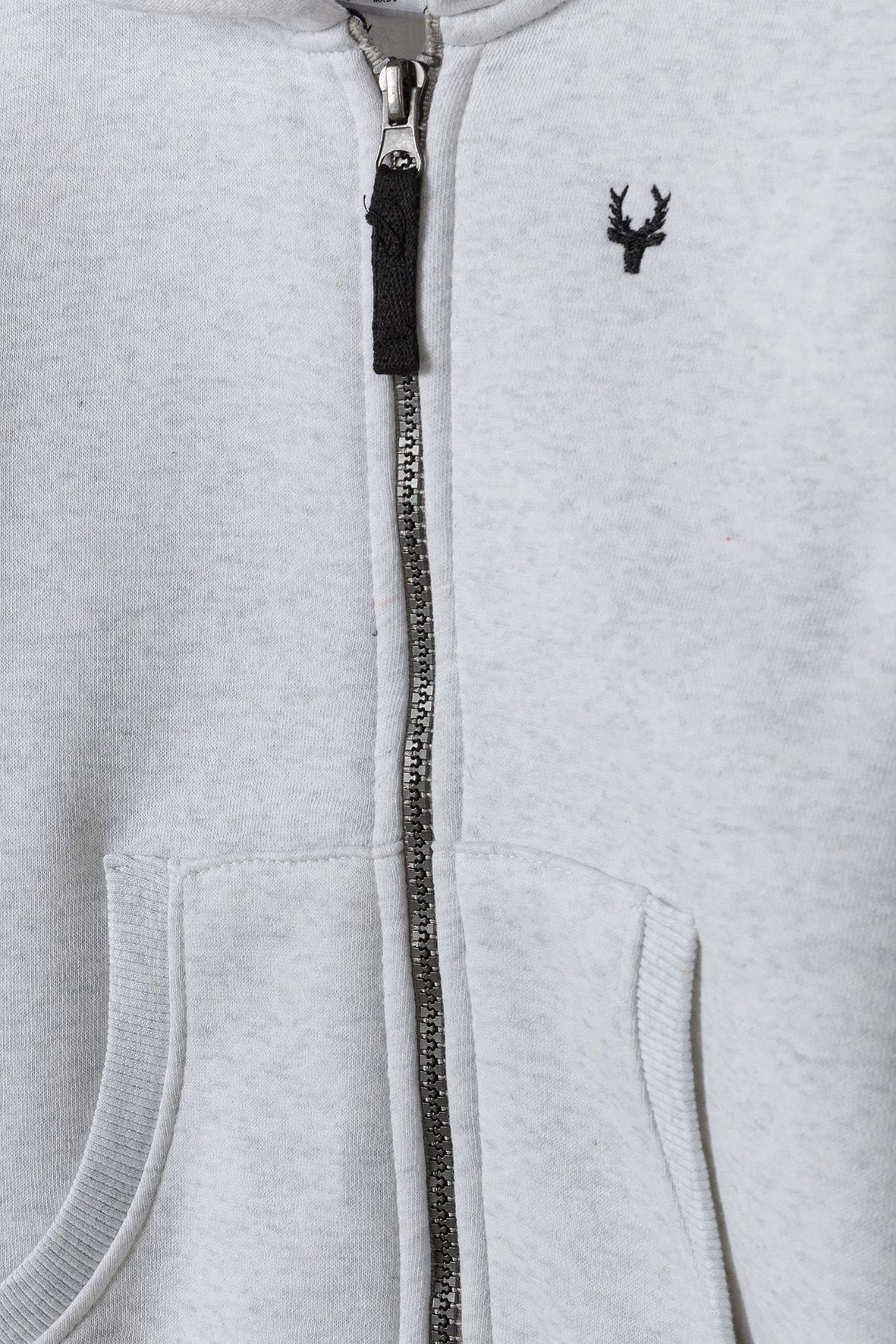 (12m-14y) MINOTI Kapuzensweatshirt Grau mit Stickerei