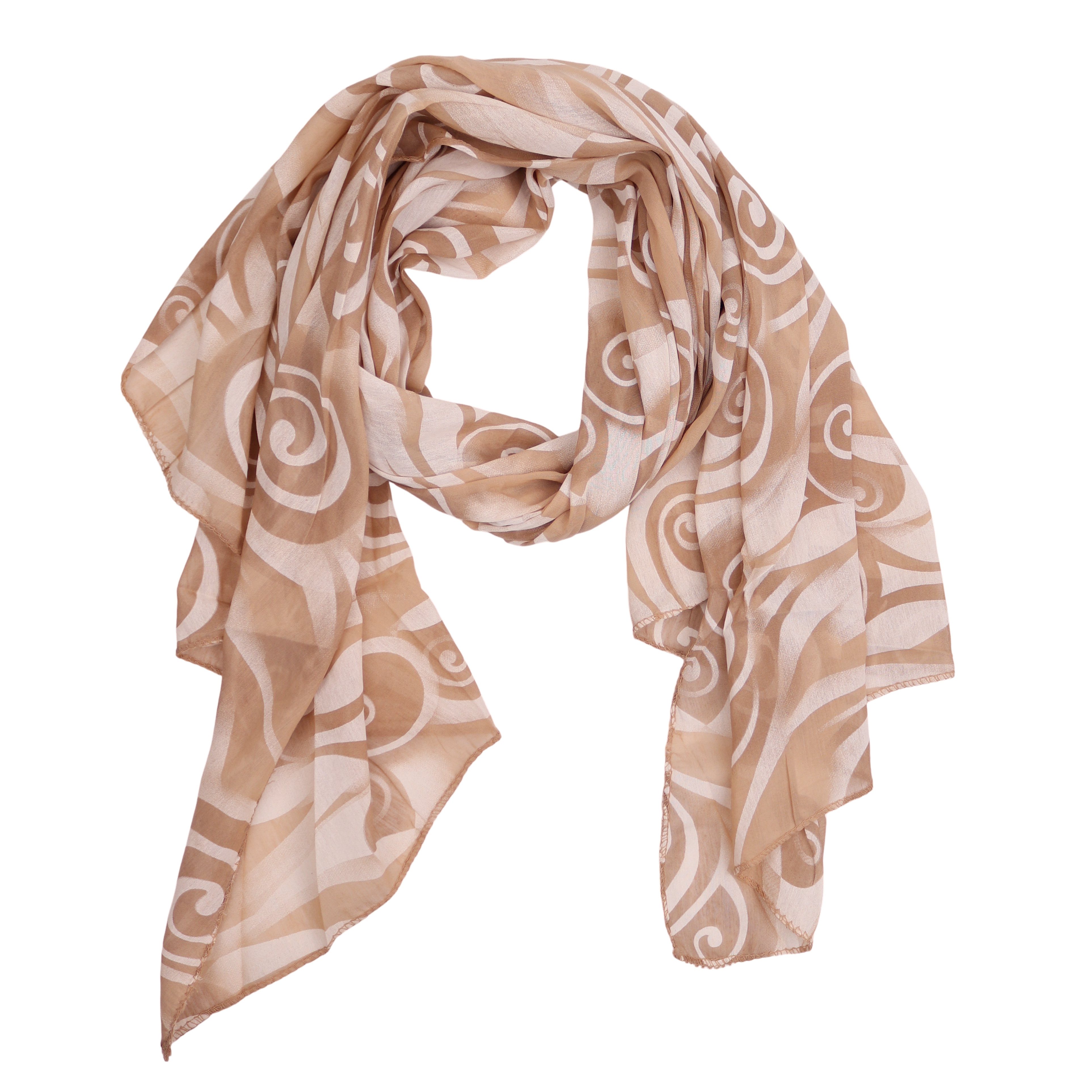 MIRROSI Modeschal Asymmetrischer Schal, Made in Italy 20% Seide 80% Baumwolle, (Ca.170x77cm; leicht und bequem), Damen Halstuch ideal für Frühling, Sommer und Herbst