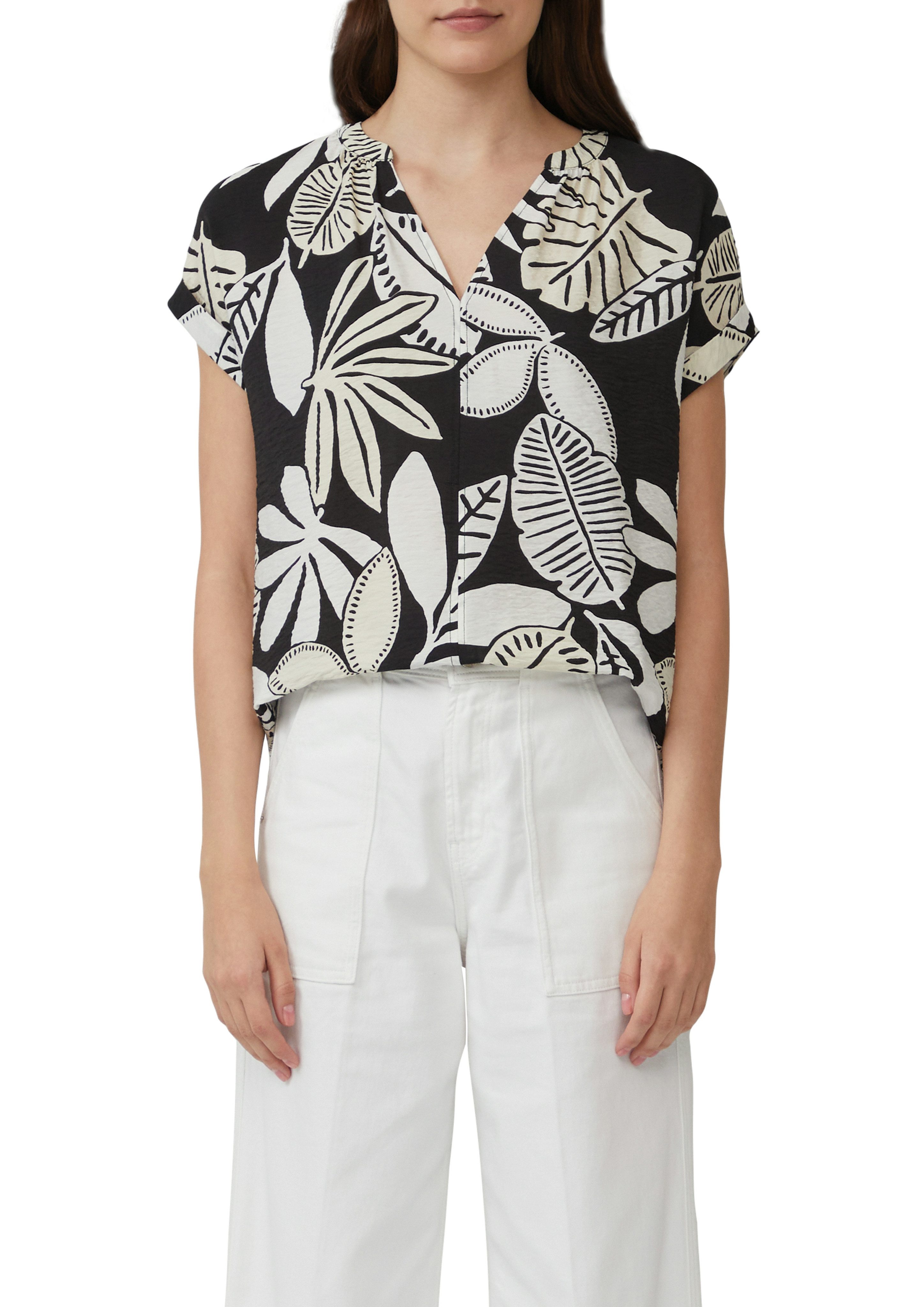 s.Oliver Druckbluse mit Raff-Details günstig online kaufen