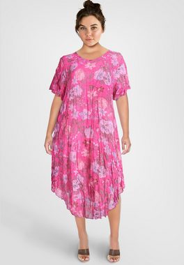 PEKIVESSA Sommerkleid Kleid mit Blumenmuster kurzarm (Set, 2-tlg) mit Unterkleid