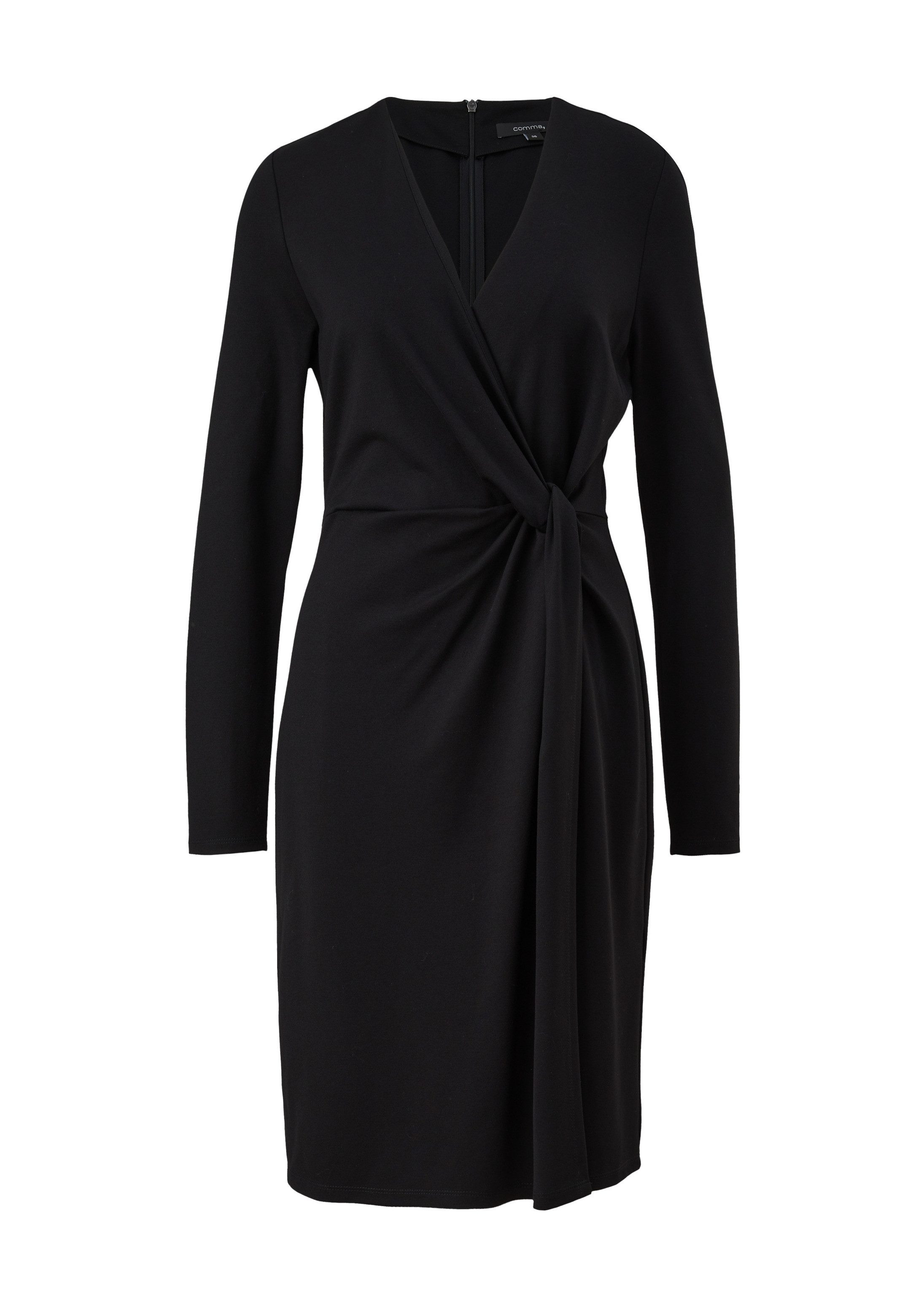 comma Minikleid Kleid Jerseykleid in Wickeloptik