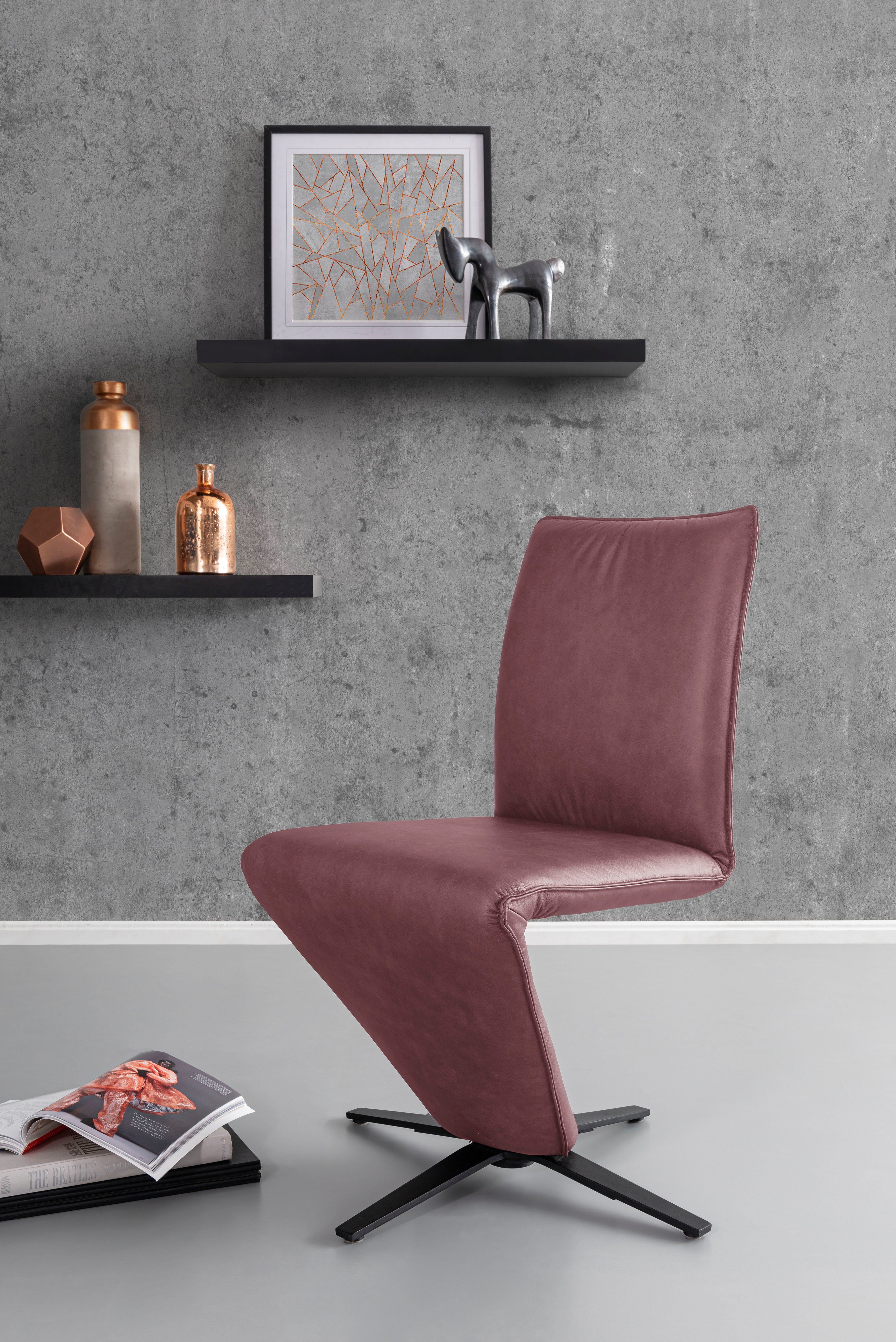 Metall mit federnder II, schwarz Komfort Struktur K+W Sitzschale, Stuhl & Deseo Sternfuß in Wohnen Drehstuhl