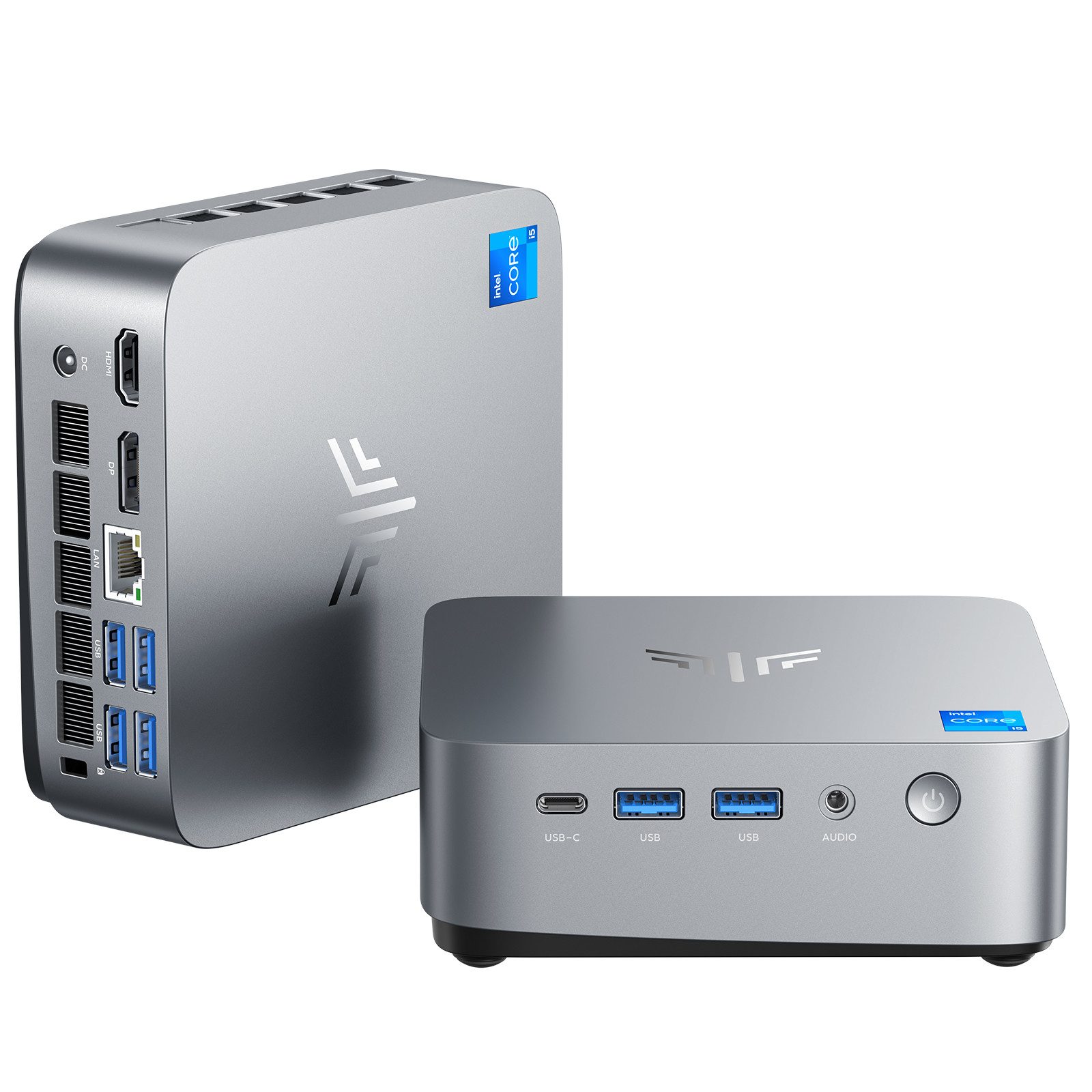 NiPoGi P3 Intel Core i5, 24GB RAM 512GB/1TB SSD, Triple-4K-Display, RJ45 LAN Mini-PC (Intel CORE i5-12500H, Intel Iris Xe Graphics eligible, 24GB LPDDR5 GB RAM, 512 GB SSD, bis zu 4,5 GHz, Intel Iris Xe Graphics,Büro, Zuhause, Geschäftlich)
