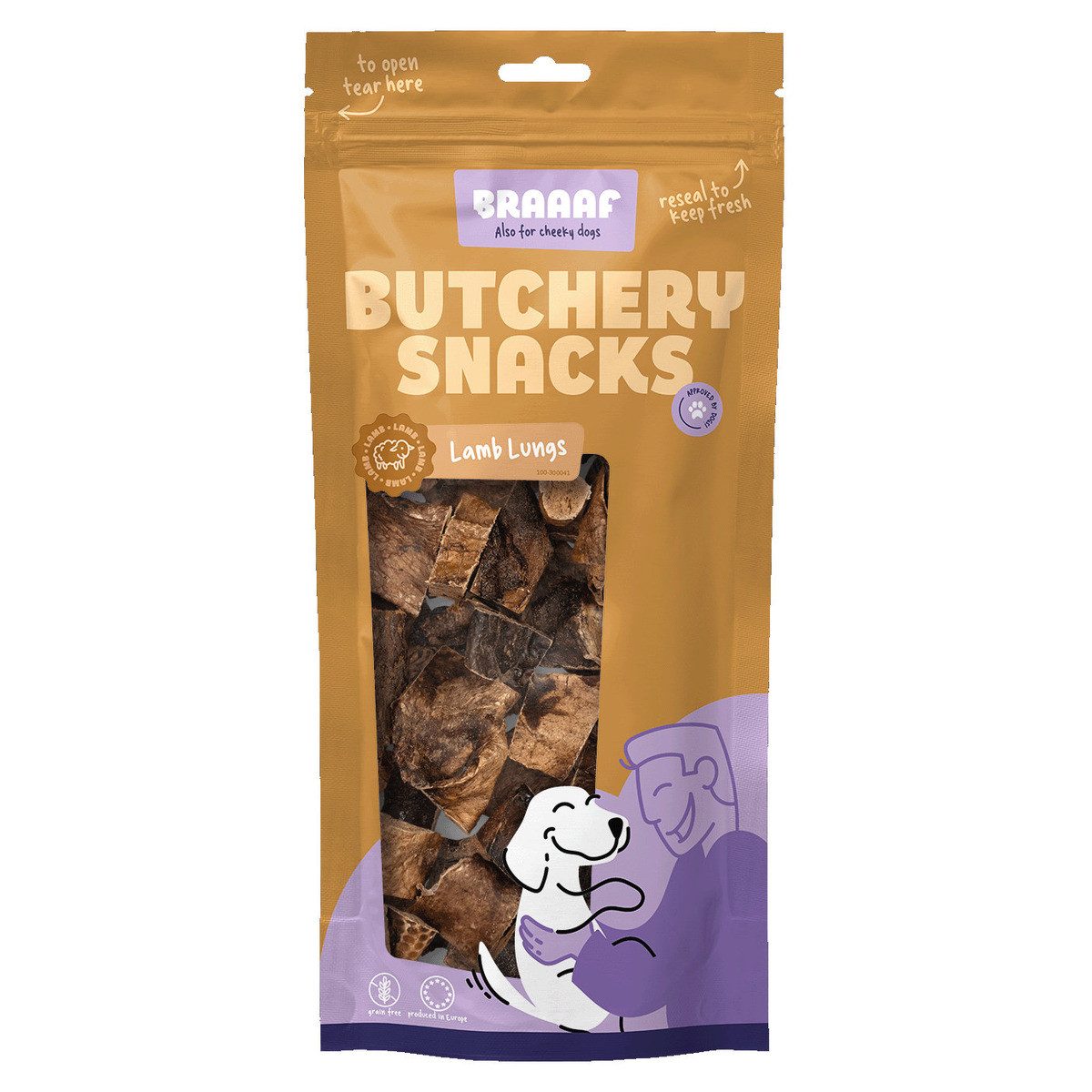 Holland Animal Care Hundesnack Butchery Lammlungen 85 g, Snack für: Hund