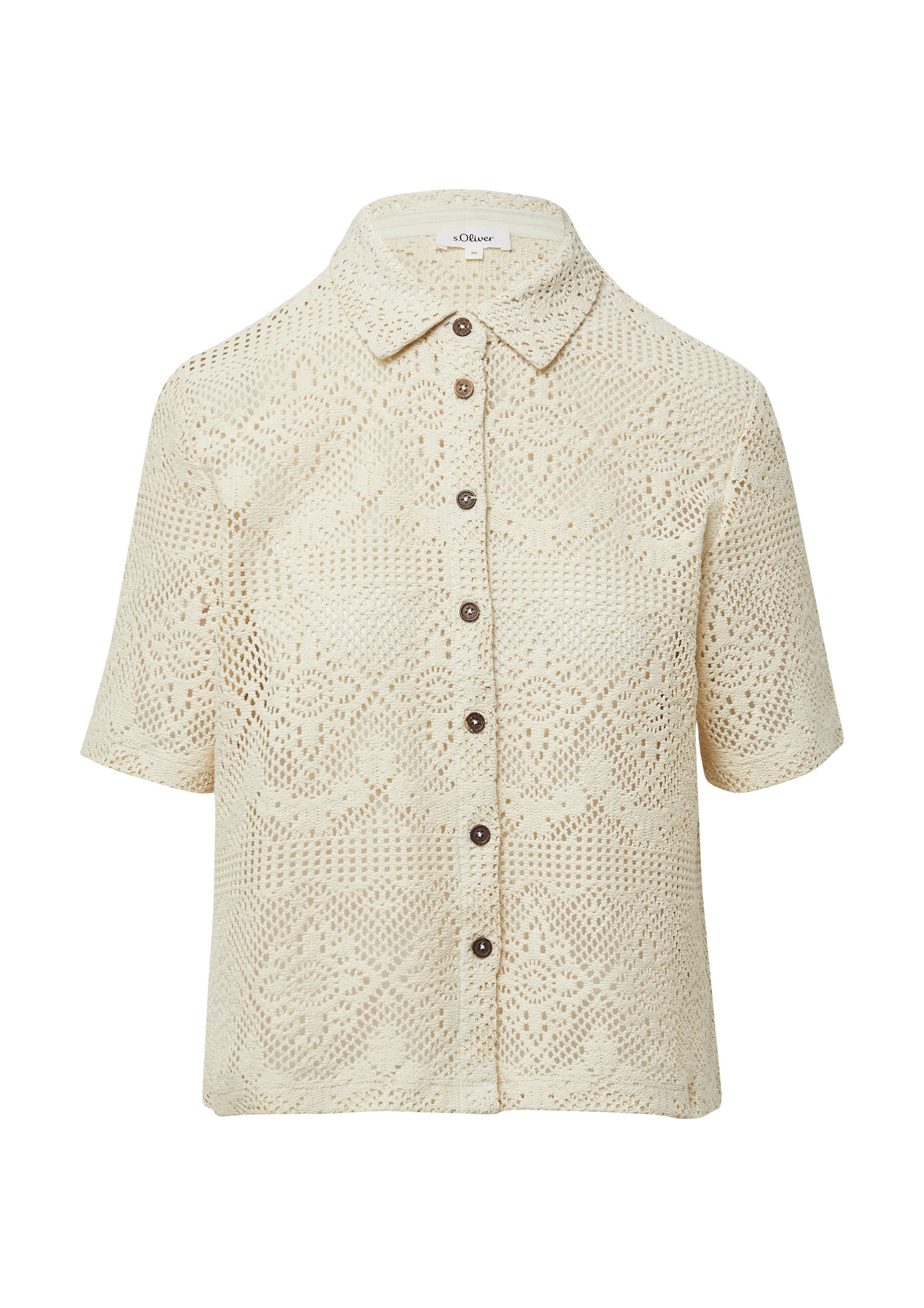 s.Oliver Kurzarmshirt T-Shirt Leicht transparentes Shirt günstig online kaufen