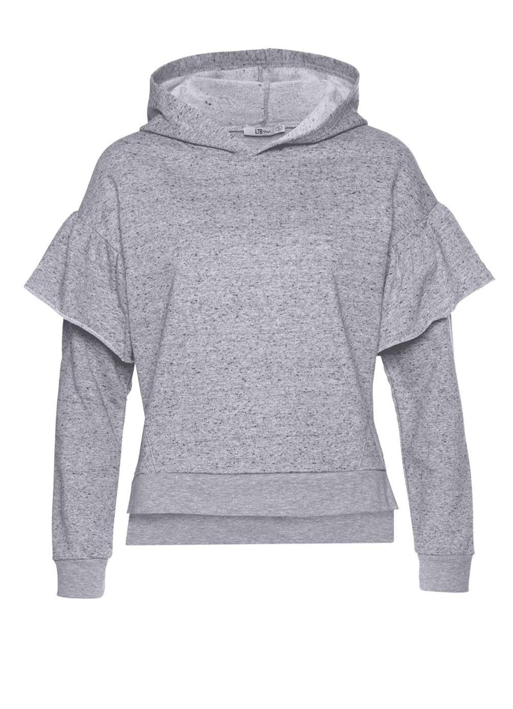 LTB Kapuzensweatshirt LTB Damen grau-melange Marken-Sweatshirt »Fejabo«