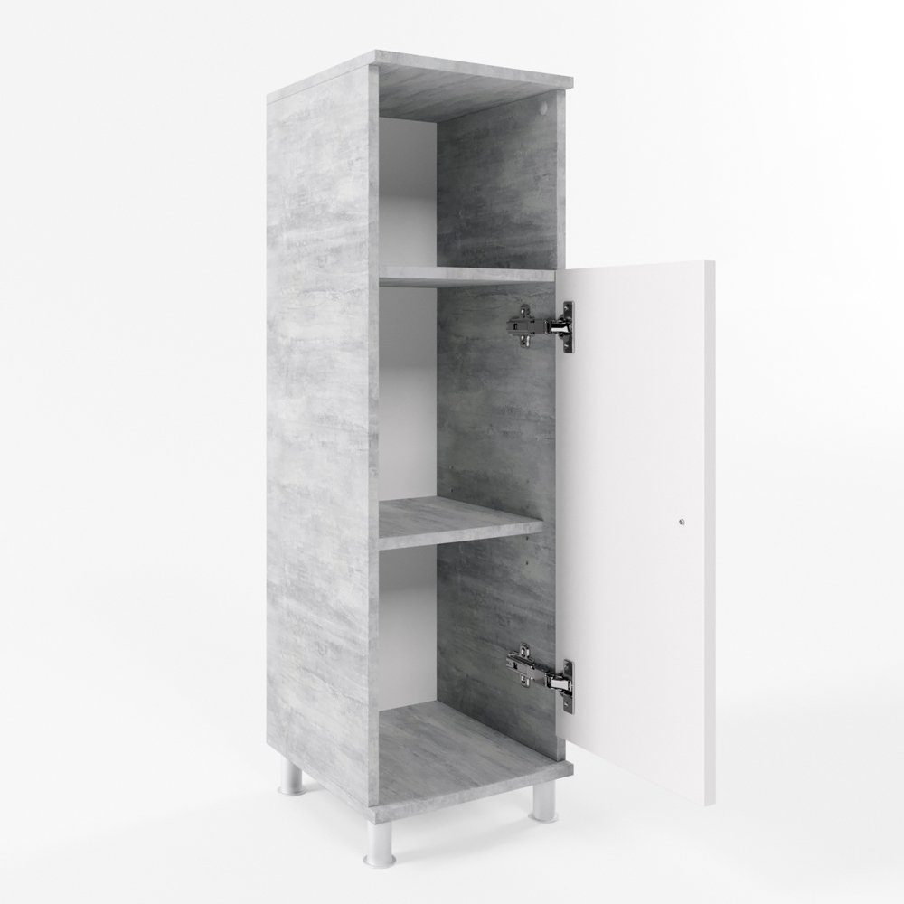 Vicco Midischrank Fynn, Weiß/Beton, 30 x günstig online kaufen