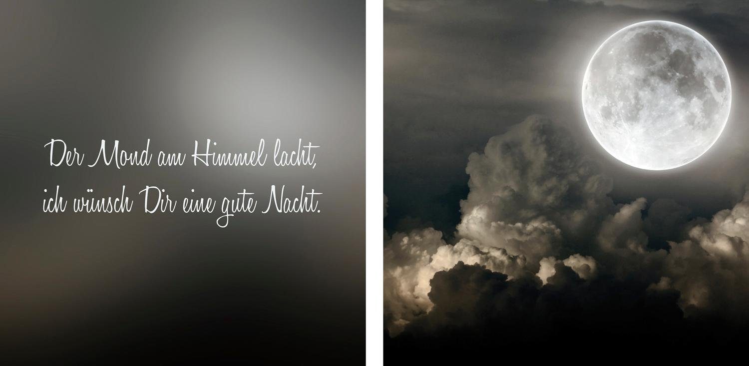 (Set), Mond, queence Leinwandbild 2er-Set