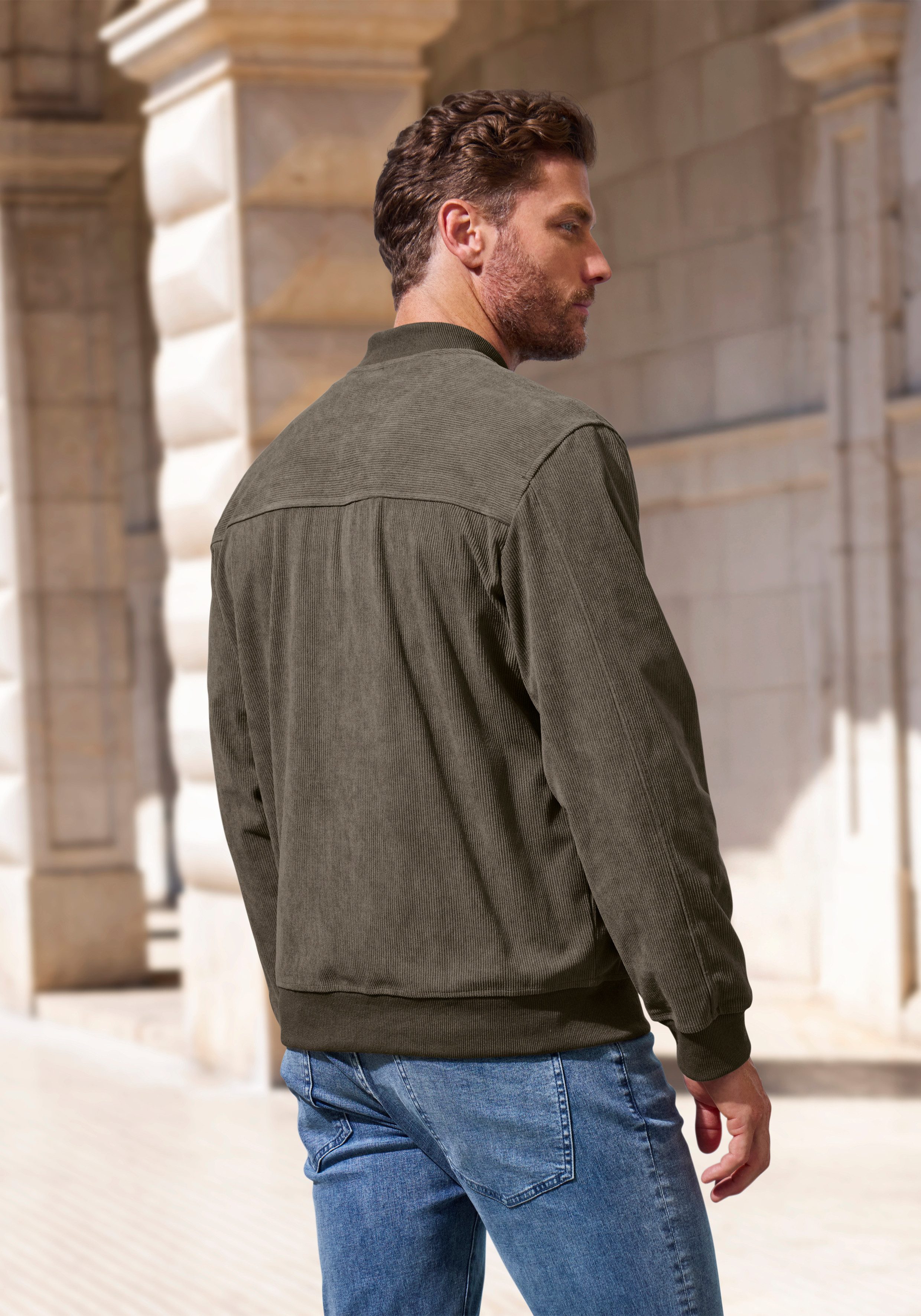 H.I.S Cordjacke - Blouson mit Reißverschluss, Pilotenjacke / Übergangsjacke aus Cord, regular fit – Bild 4 von 5