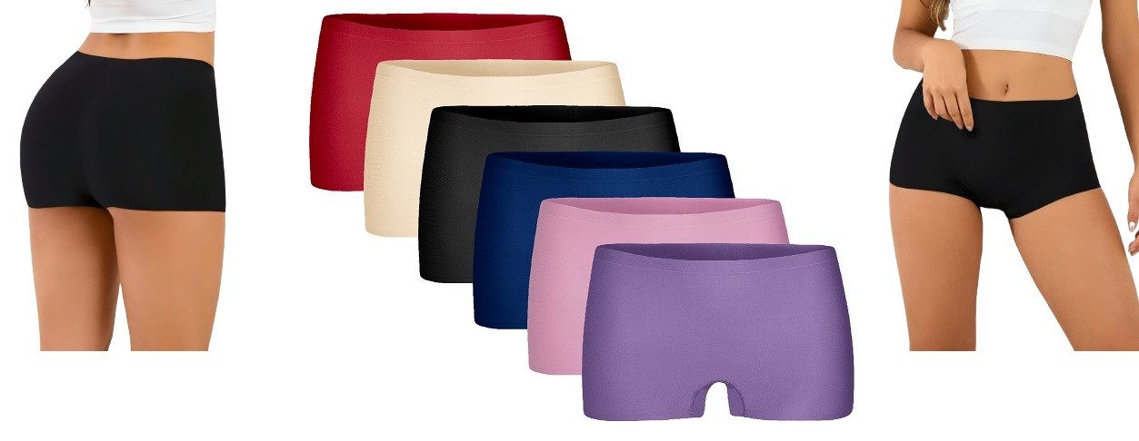 Hüftpanty 6er Set Hüftslip Slip Boxershort Damen Unterwäsche 953 Größe: 2XL-3XL