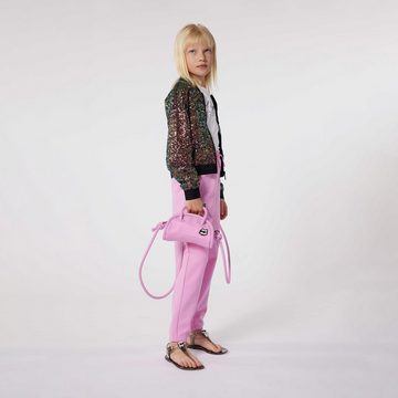 KARL LAGERFELD Umhängetasche KARL LAGERFELD KIDS Canvas-Handtasche rosa mit Choupette-Patch