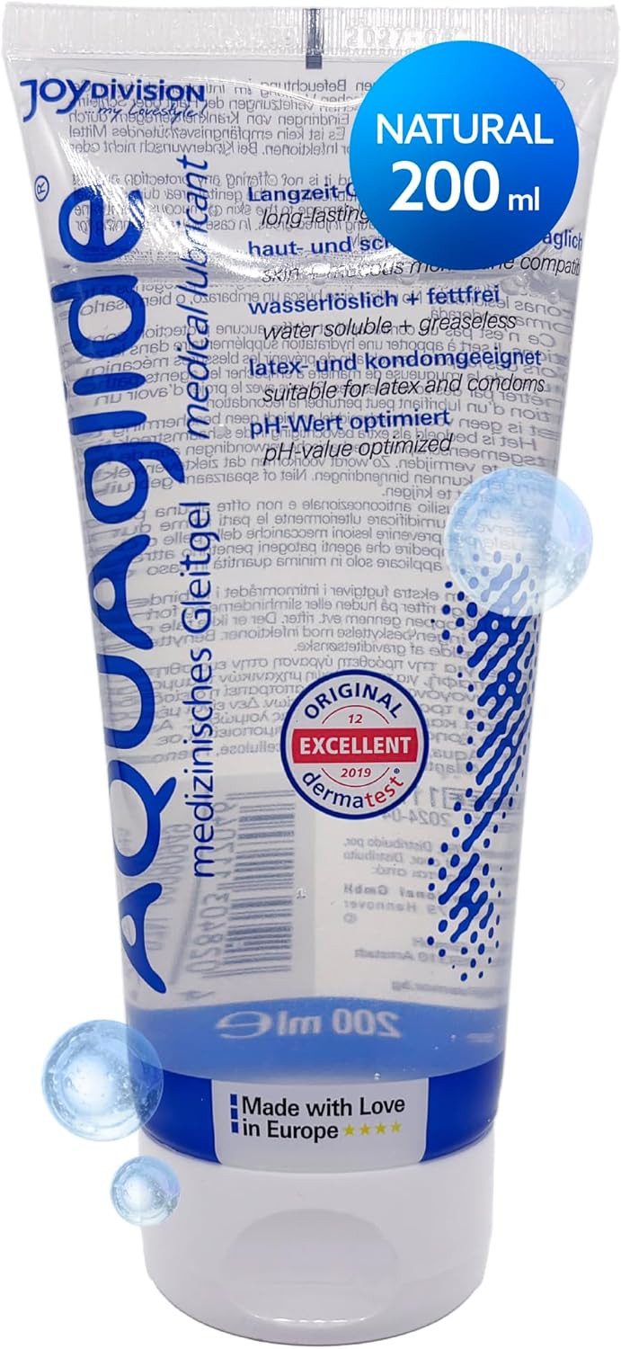 JOYDIVISION Gleitgel AQUAglide Natural Gleitmittel, Das Original, kristallklar und geruchsneutral
