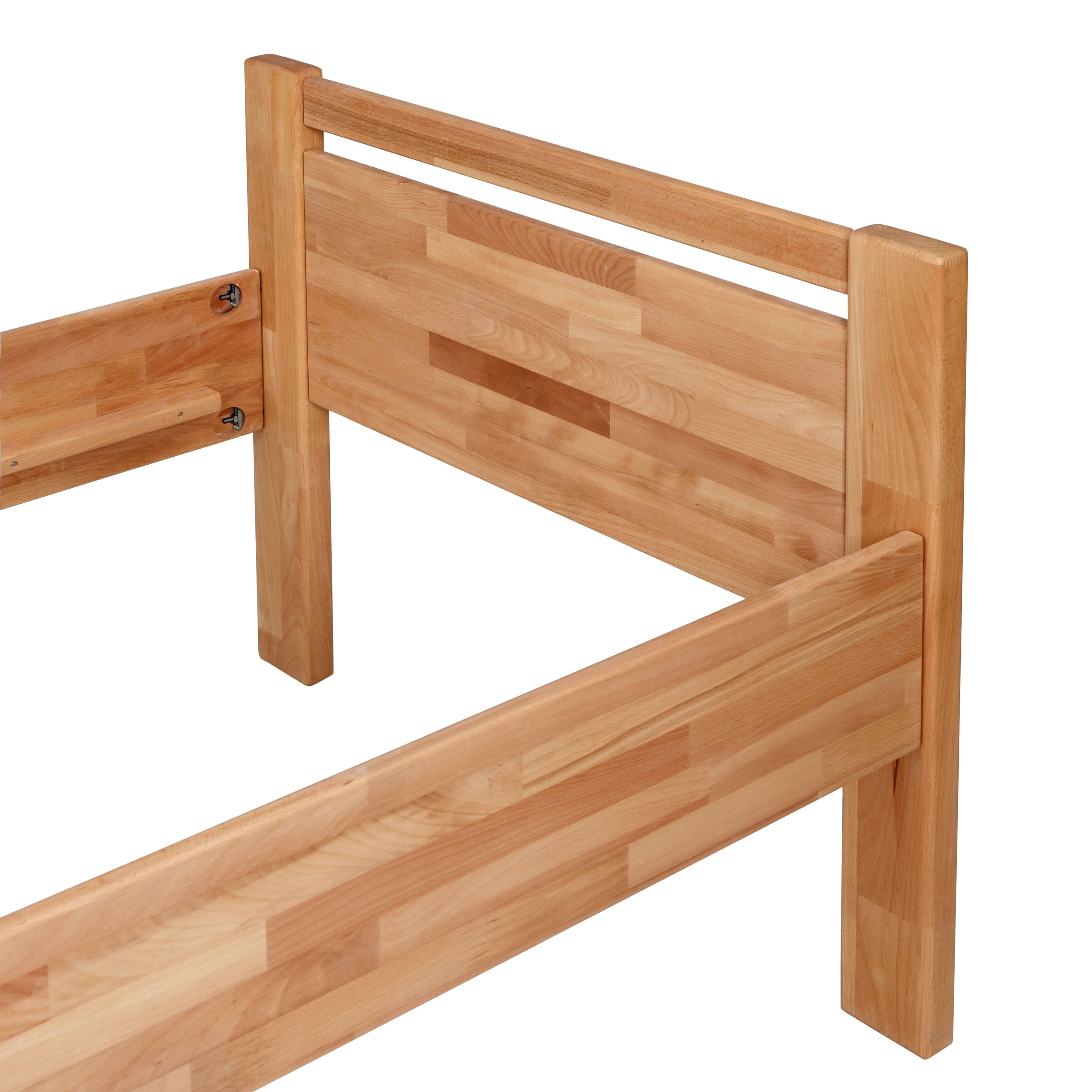 Krok Wood Massivholzbett Seniorenbett SiSi aus Massivholz Buche in Komforthöhe