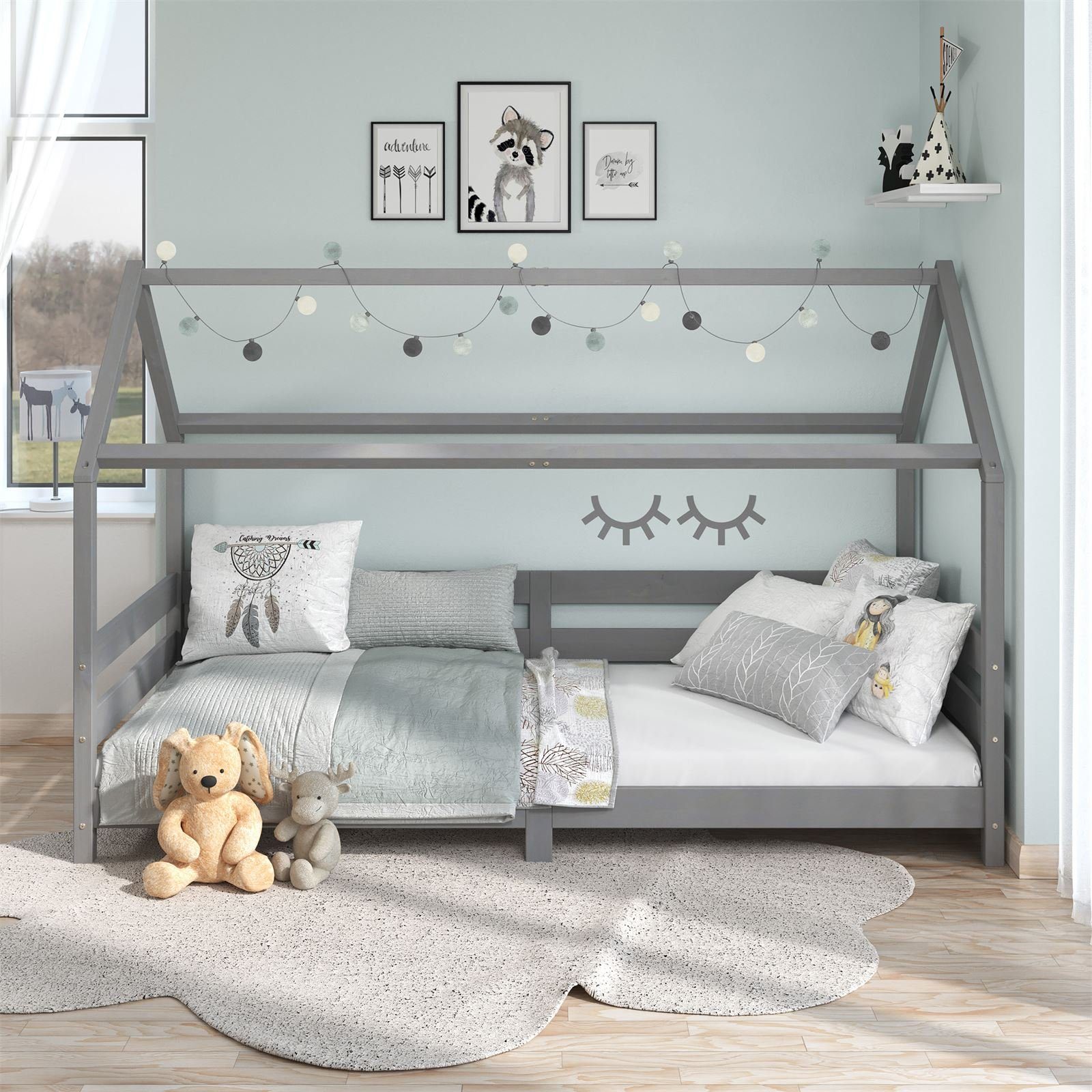 IDIMEX Kinderbett FINA, Hausbett Montessori Kinderbett günstig online kaufen