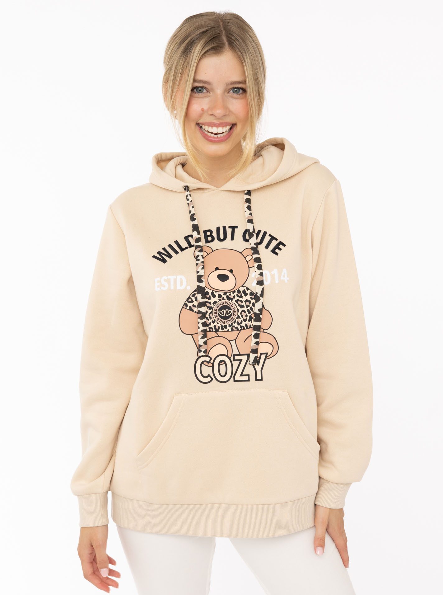 Zwillingsherz Hoodie "Wild But Cute" Mini-Me,mit niedlichem Teddybär und se günstig online kaufen