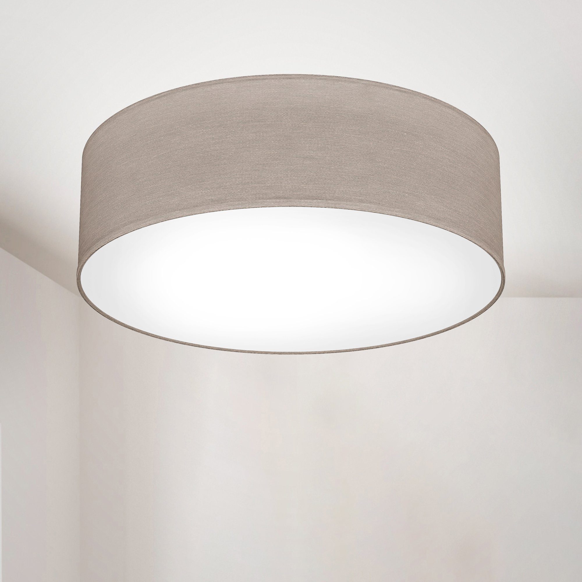 B.K.Licht Deckenleuchte, LED Deckenlampe Stoff Textil Lampenschirm  Wohnzimmerlampe Schlafzimmer E27 online kaufen | OTTO