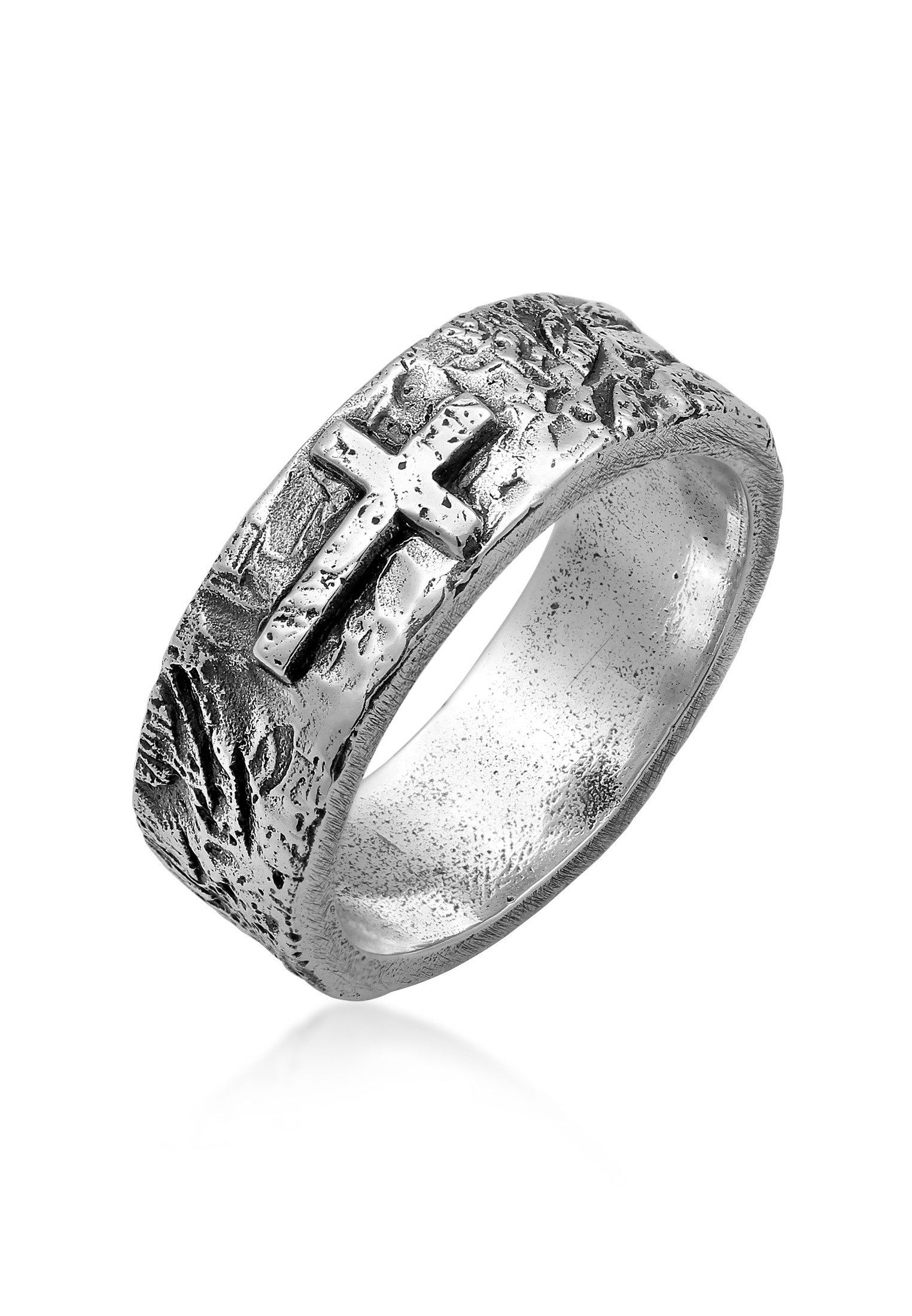 HAZE & GLORY Silberring Bandring Kreuz günstig online kaufen
