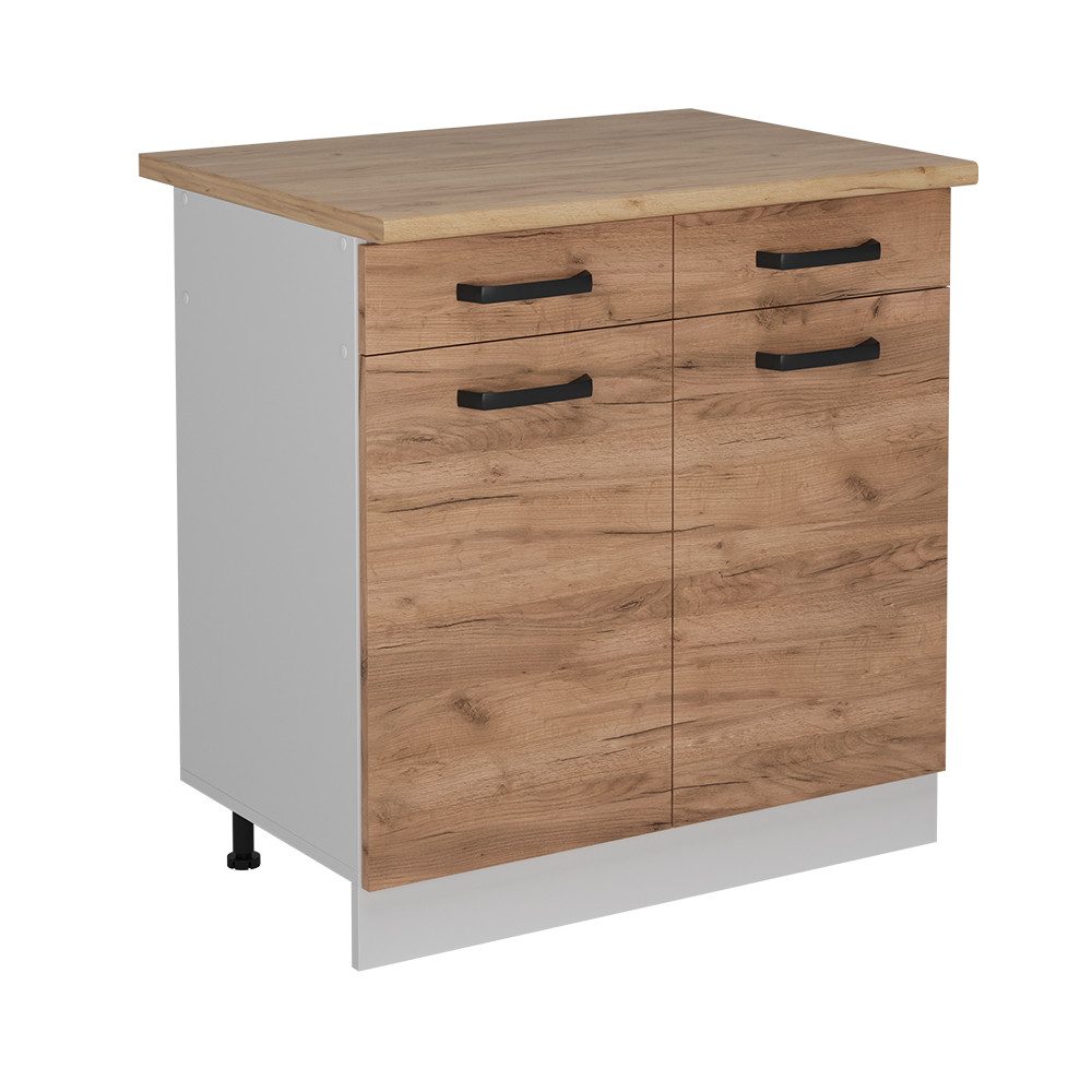 Vicco Unterschrank R-Line, Goldkraft Eiche/Weiß, 80 günstig online kaufen