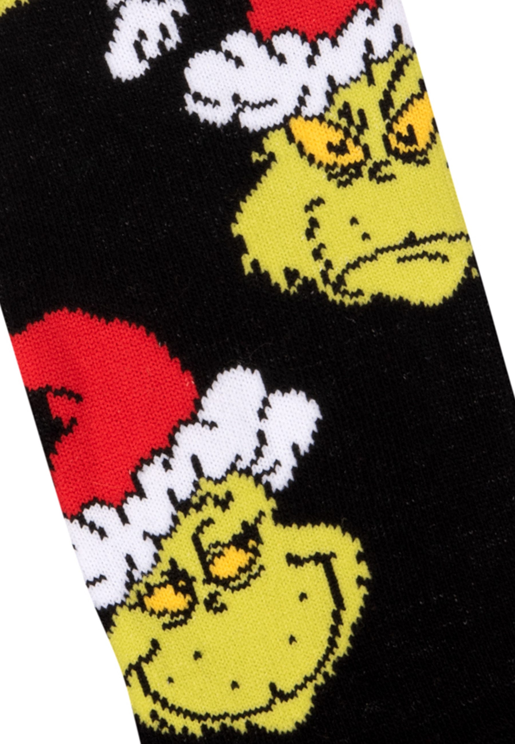 United Labels® Socken The Grinch Socken für Herren Christmas Sneaker Herrensocken Schwarz
